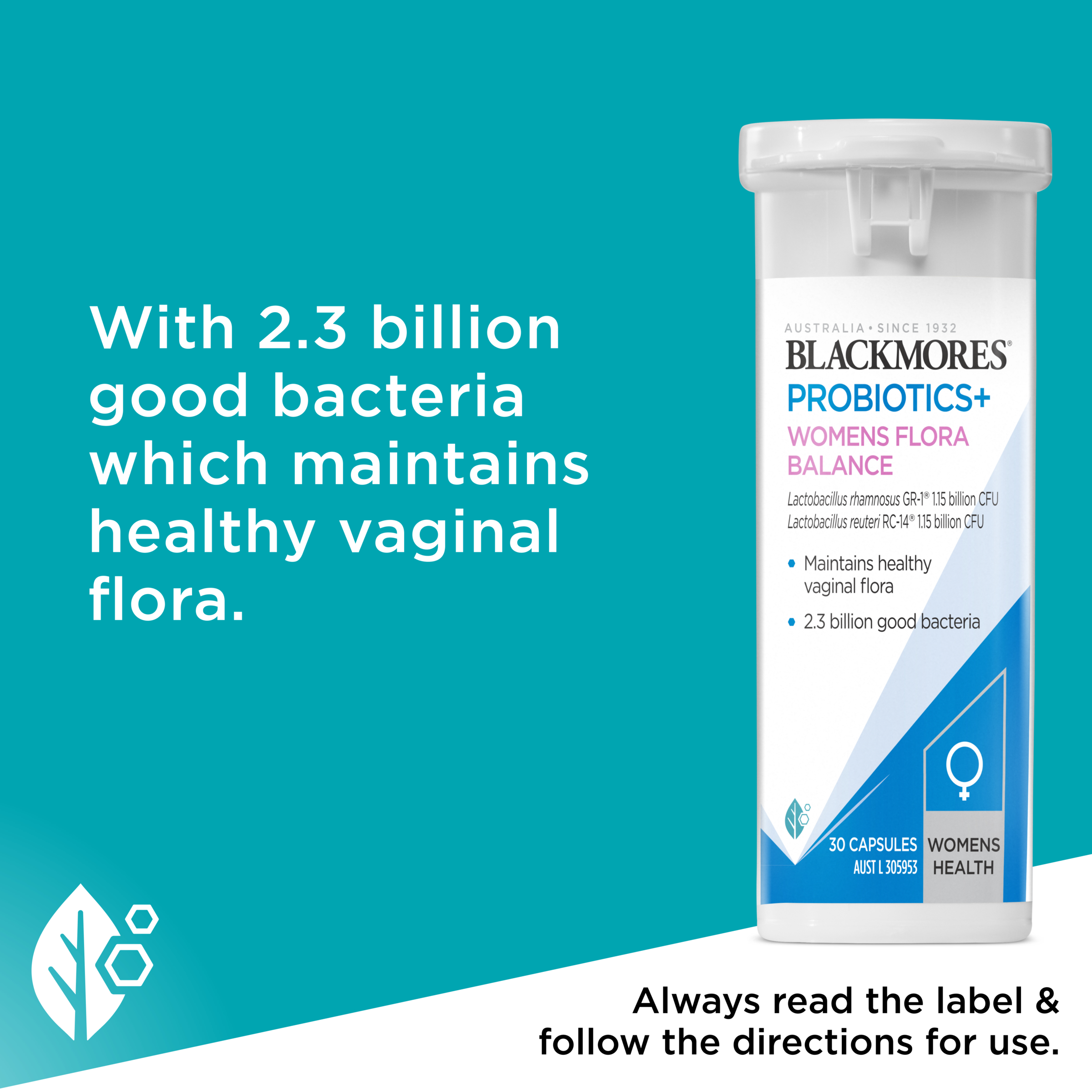 Blackmores Probiotics+ Womens Flora Balance 30 capsules - Image 6
