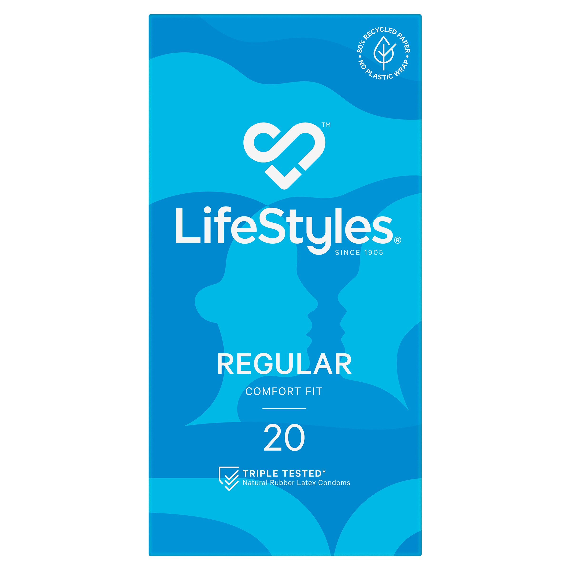 LifeStyles Condoms Regular 20 pack - Image 1