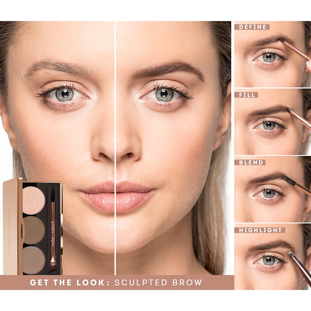 Nude By Nature Natural Definition Brow Palette 01 Blonde 1 each - Image 4