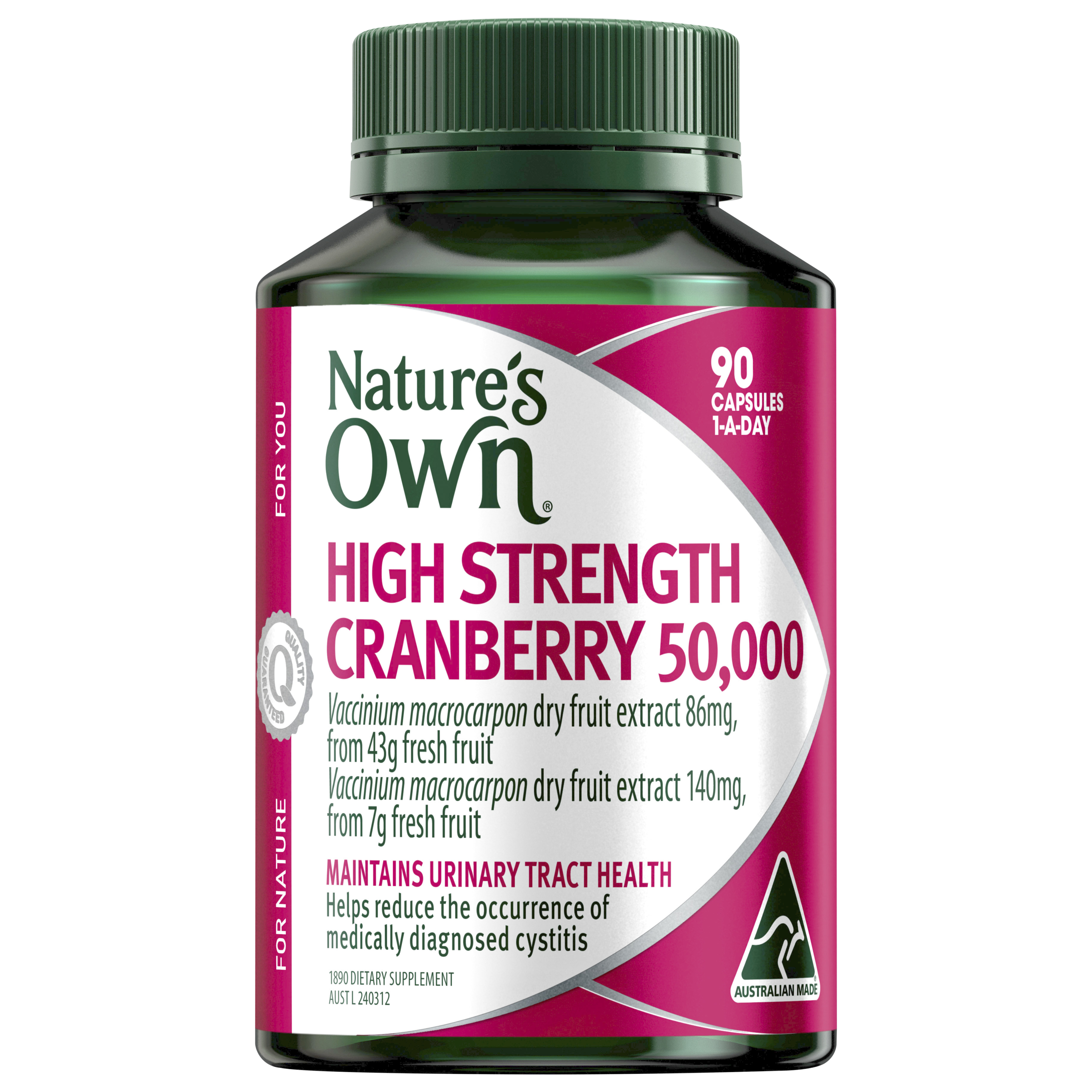 Nature's Own Cranberry 50,000mg - 90 capsules - Image 1