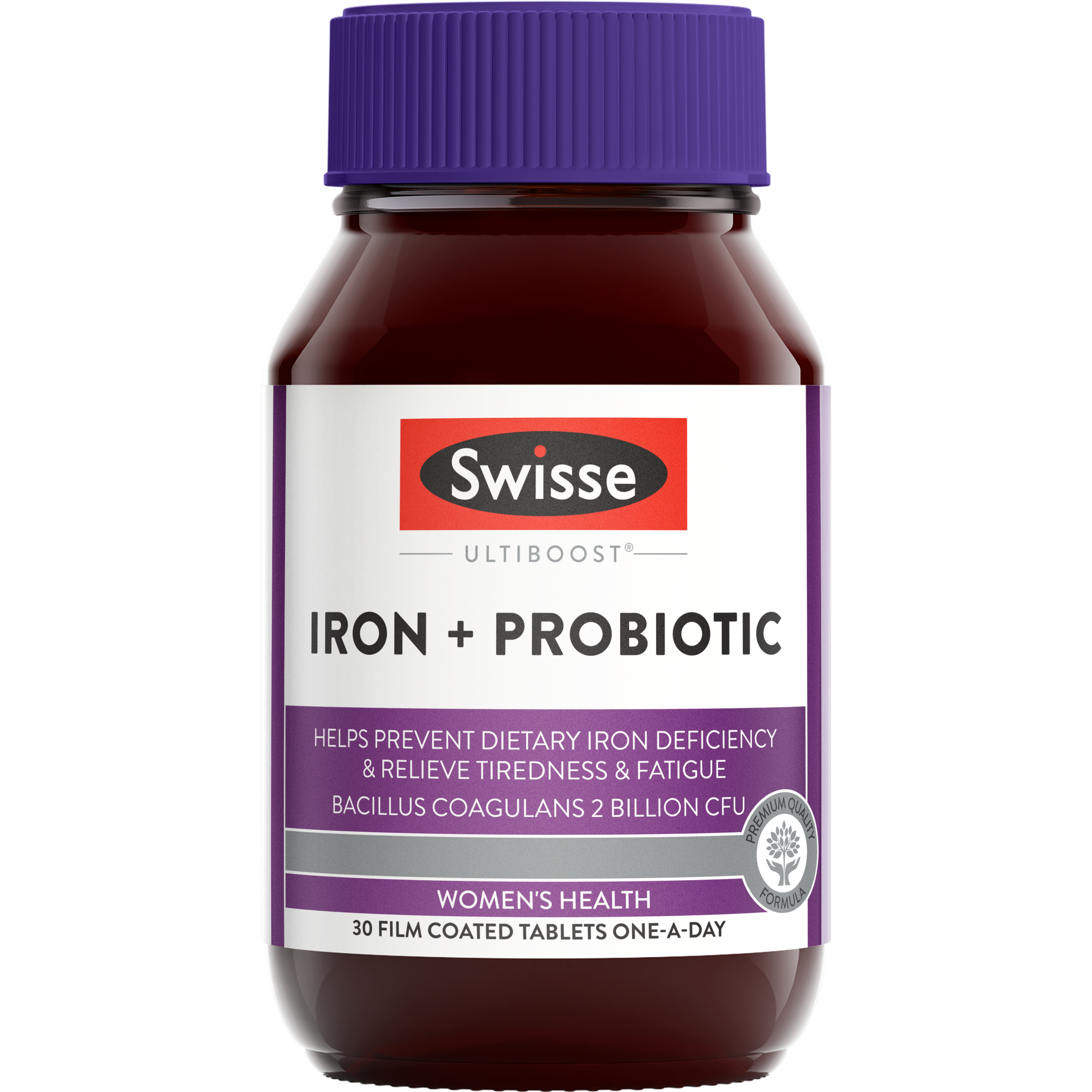 Swisse Ultiboost Iron + Probiotic 30 tablets - Image 1
