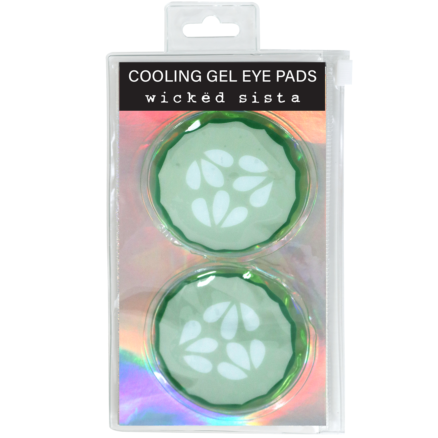 Wicked Sista Cooling Gel Eye Pads Cucumber 2 piece - Image 1