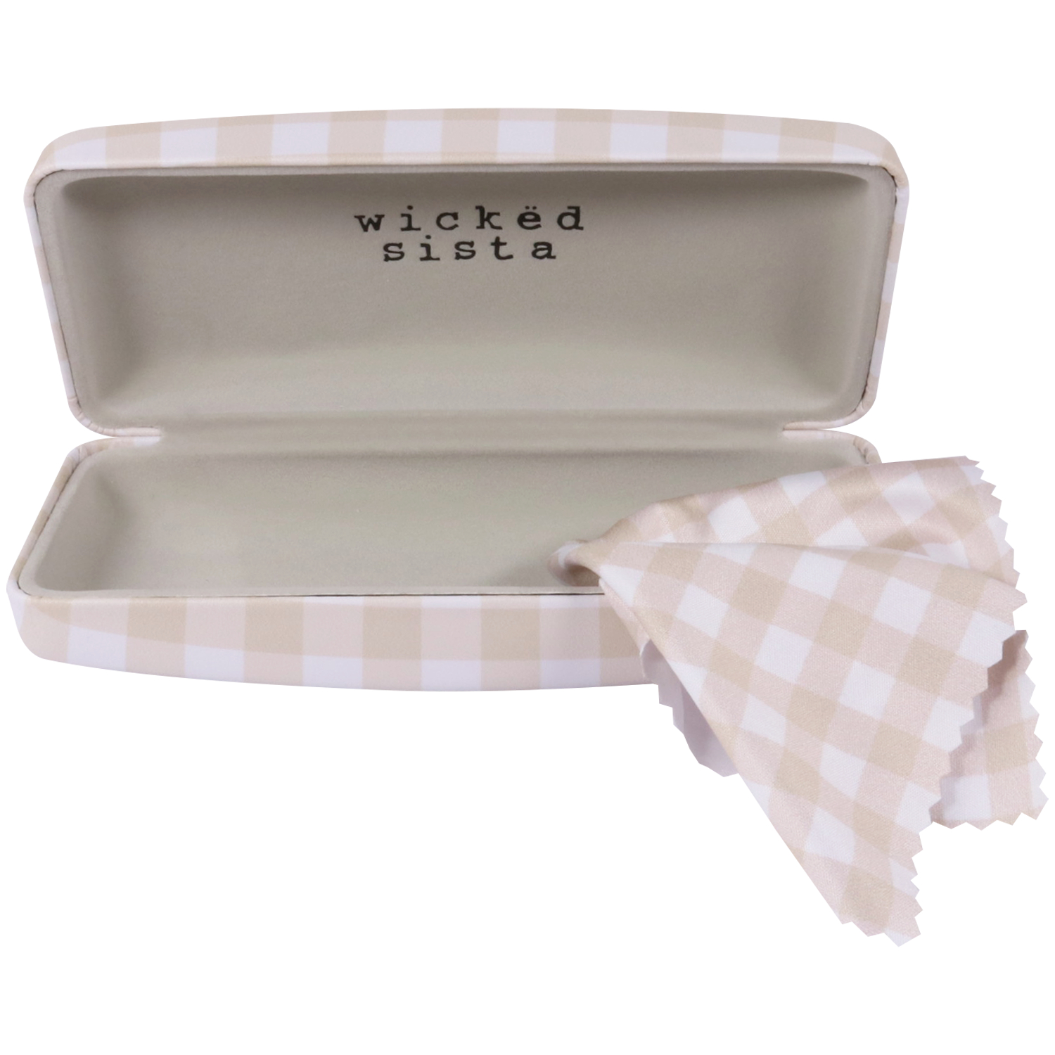 Wicked Sista Eyewear Case Classic Gingham 2 piece - Image 1