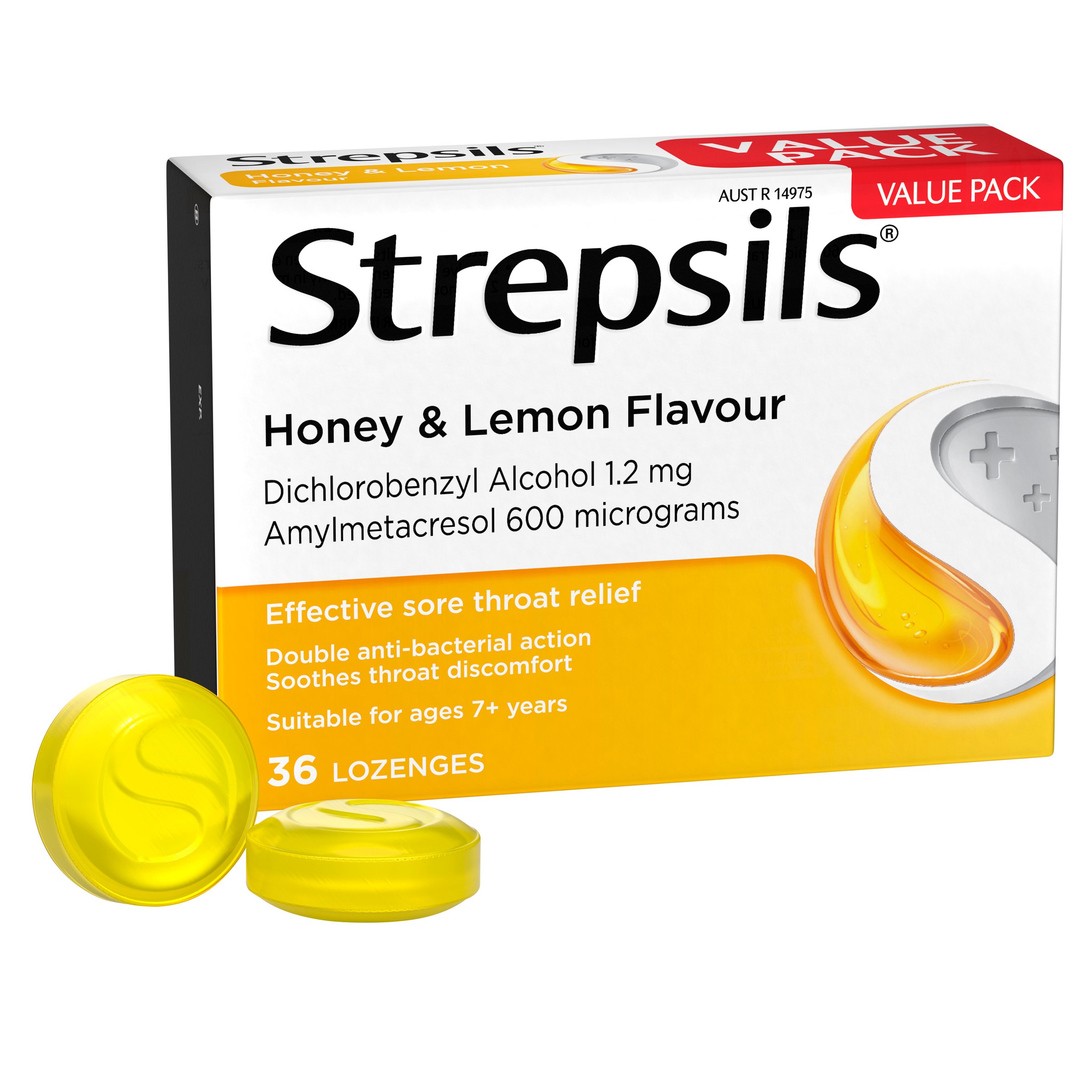 Strepsils Honey & Lemon Double Antibacterial Action 36 lozenges - Image 8