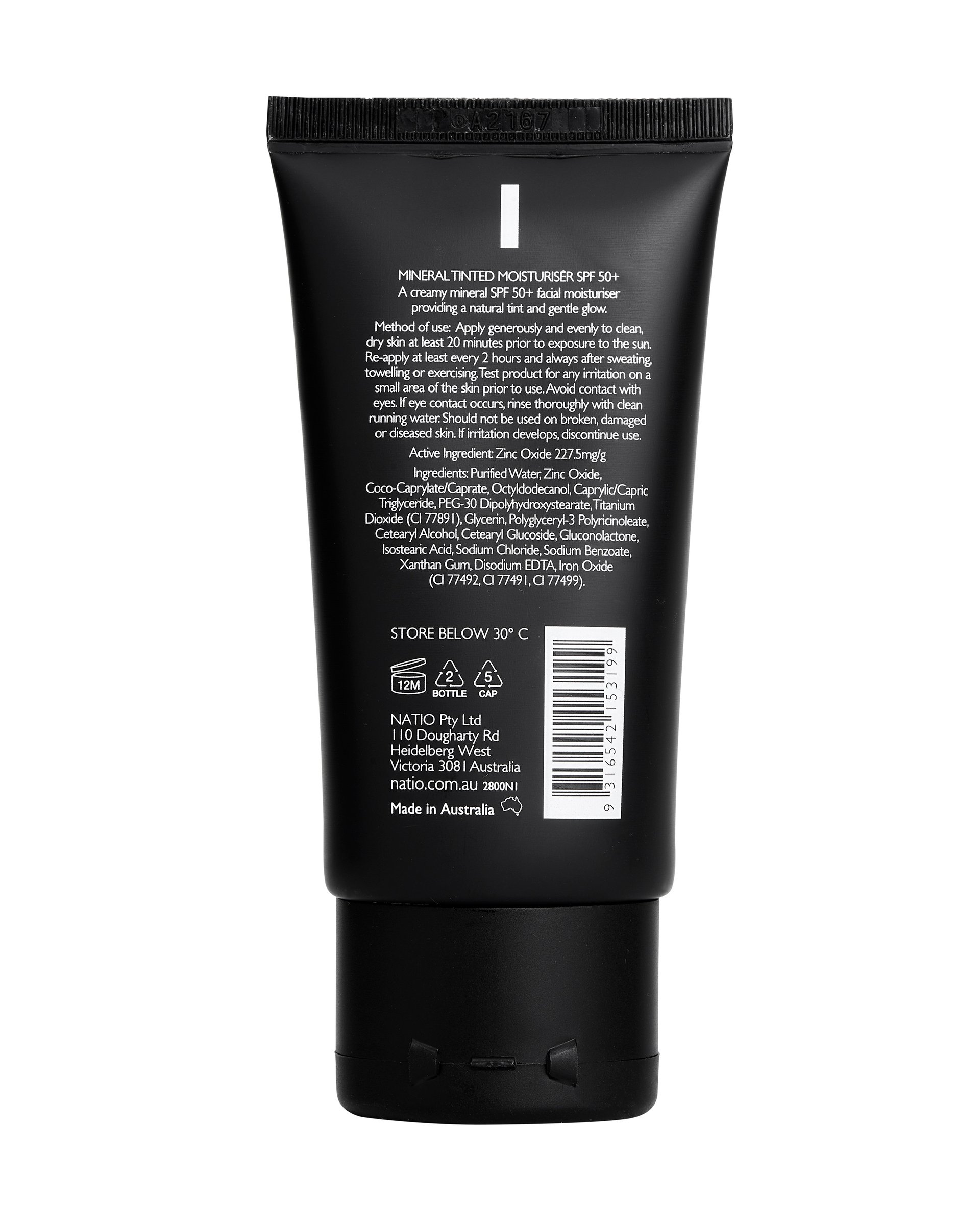 Natio Mineral Tinted Moisturiser SPF50+ Ivory 50ml - Image 2