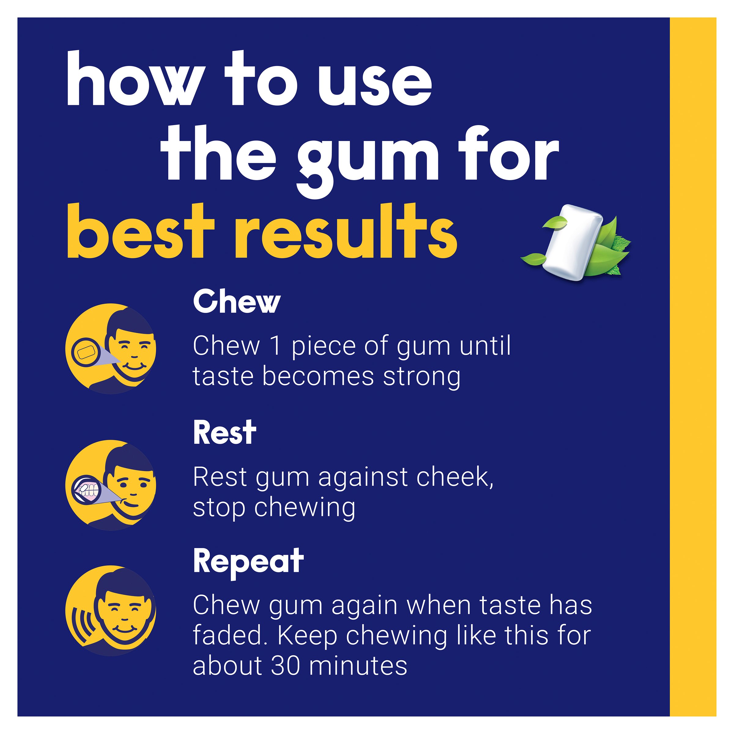 Nicabate Gum Regular Strength Extra Fresh Mint 2mg - 200 pieces - Image 3