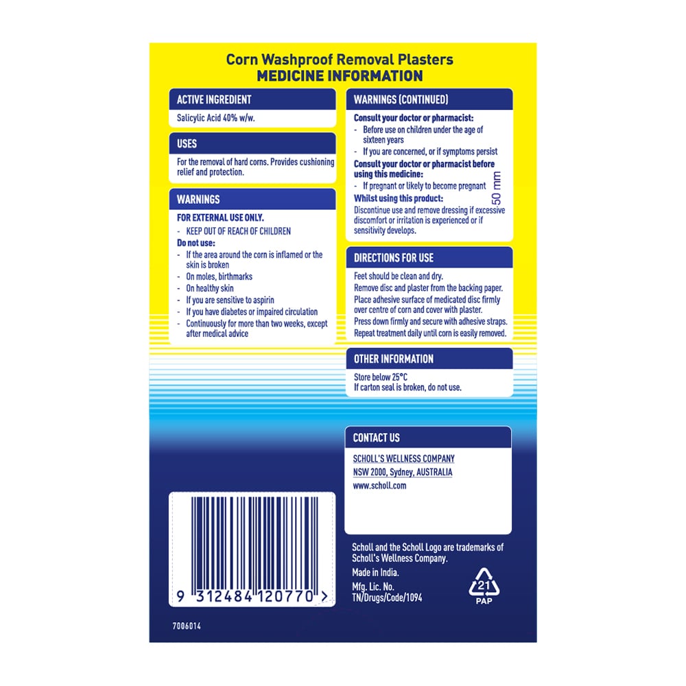 Scholl Corn Remover Plaster Waterproof 1 pack - Image 2