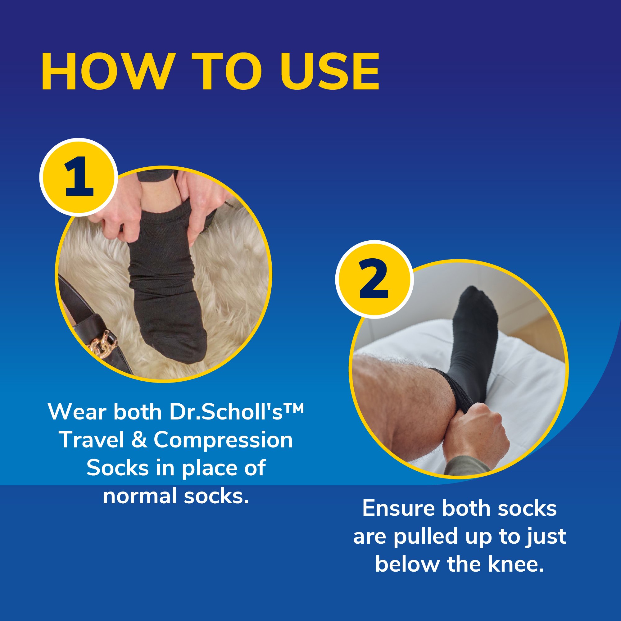 Scholl Travel & Compression Socks Medium 1 pair - Image 5