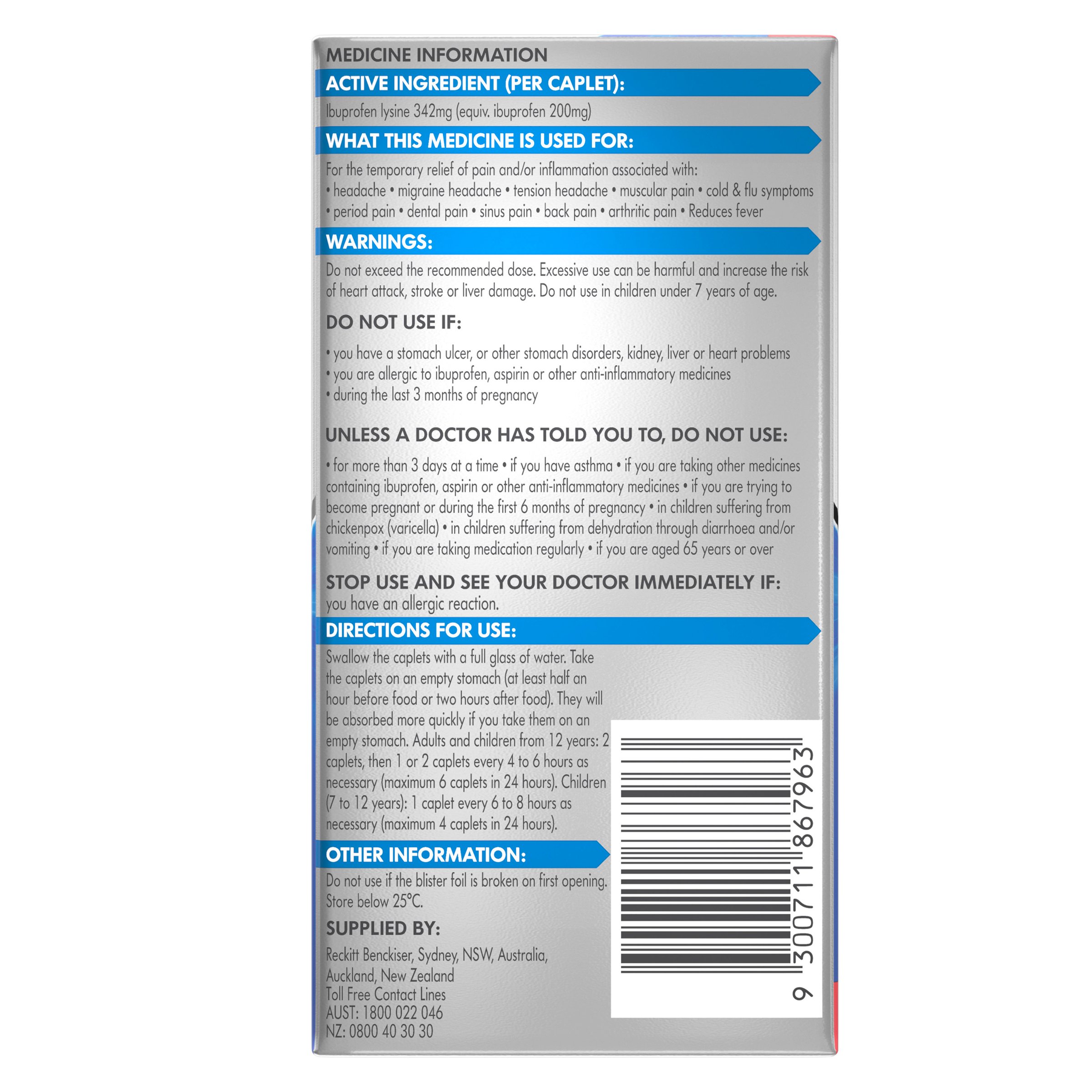 Nurofen Quickzorb 48 caplets - Image 2