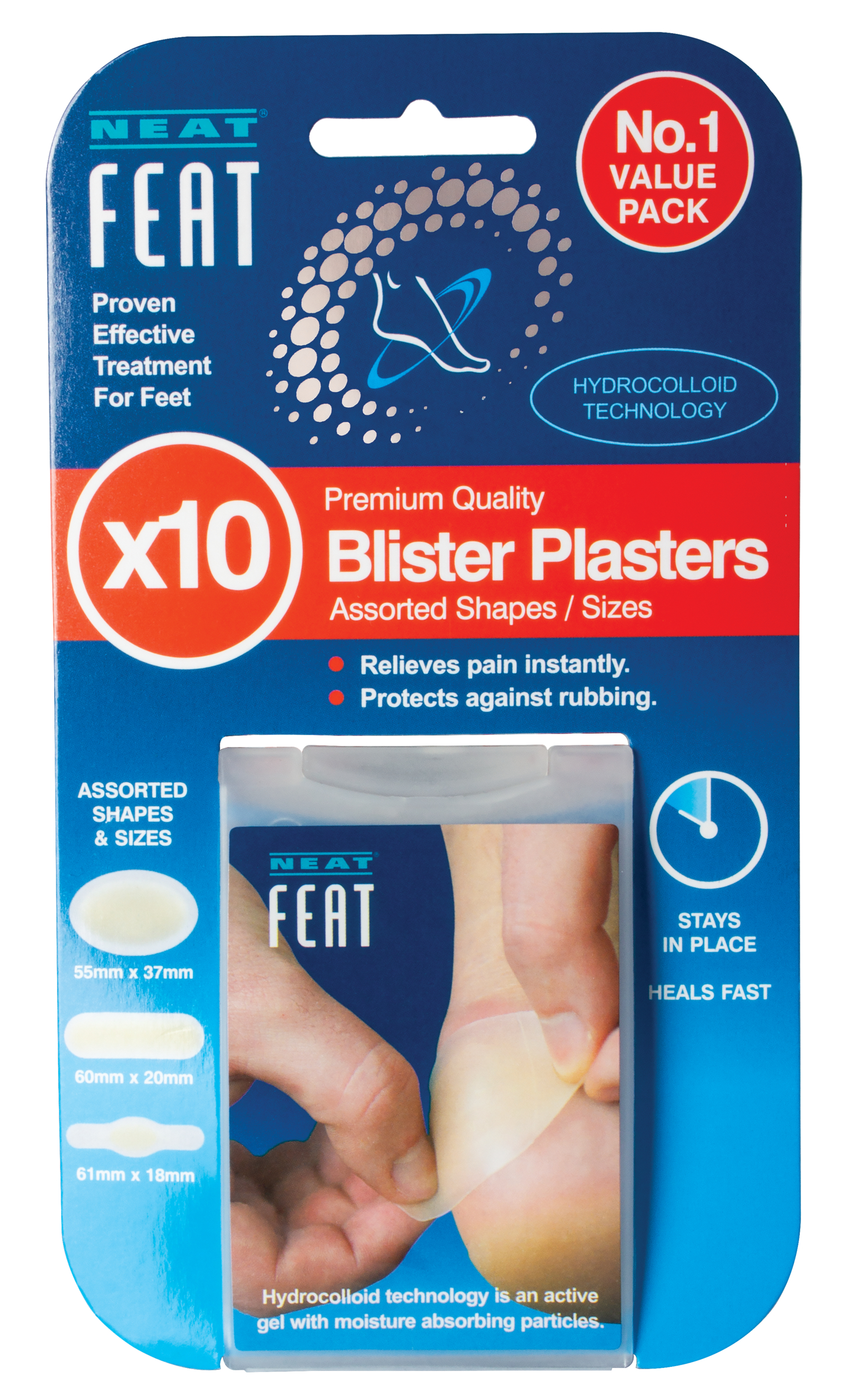 Neat Feat Blister Plaster Assorted 10 pack