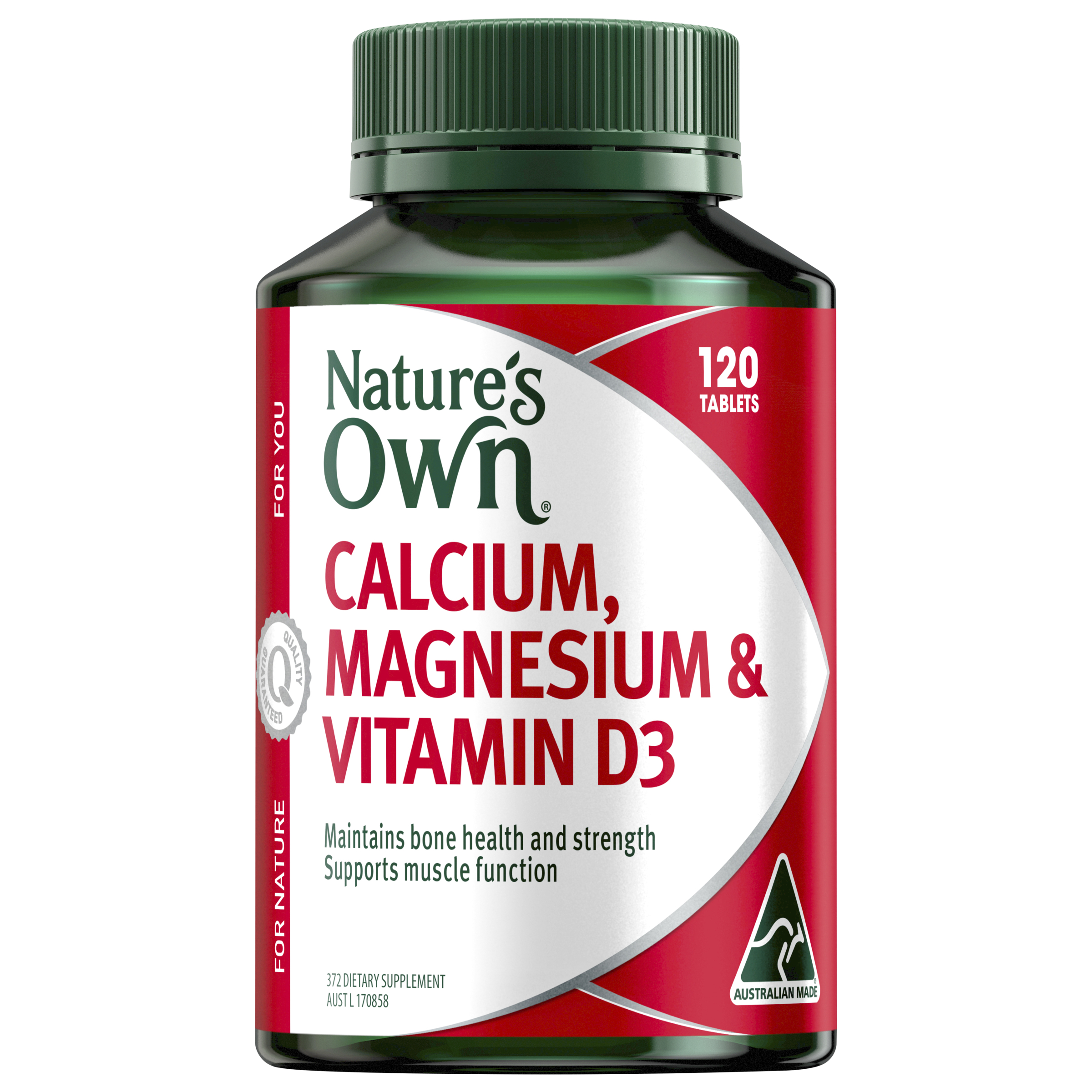 Nature's Own Calcium Magnesium & Vitamin D3 - 120 tablets - Image 1