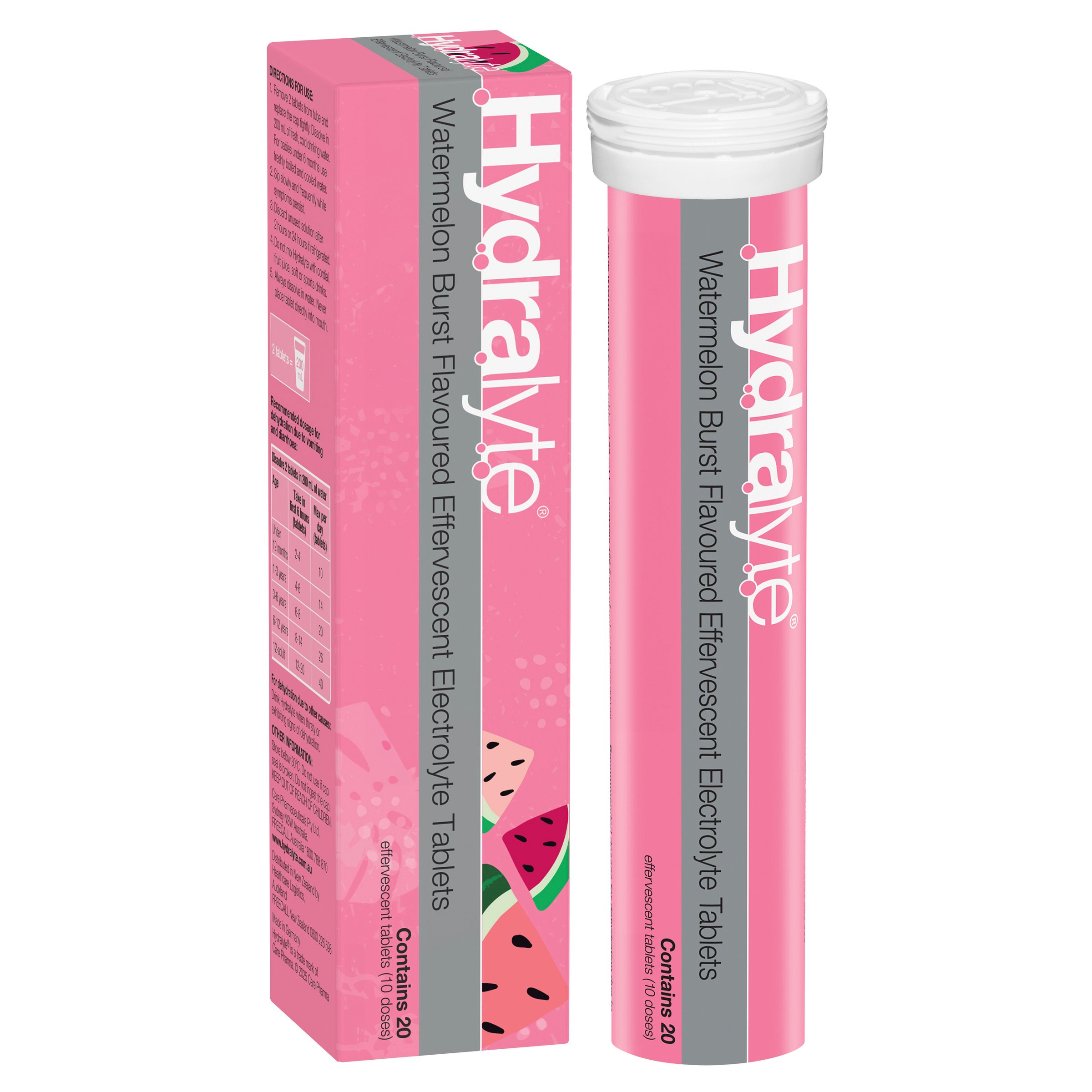 Hydralyte Effervescent Watermelon Burst 20 tablets - Image 6
