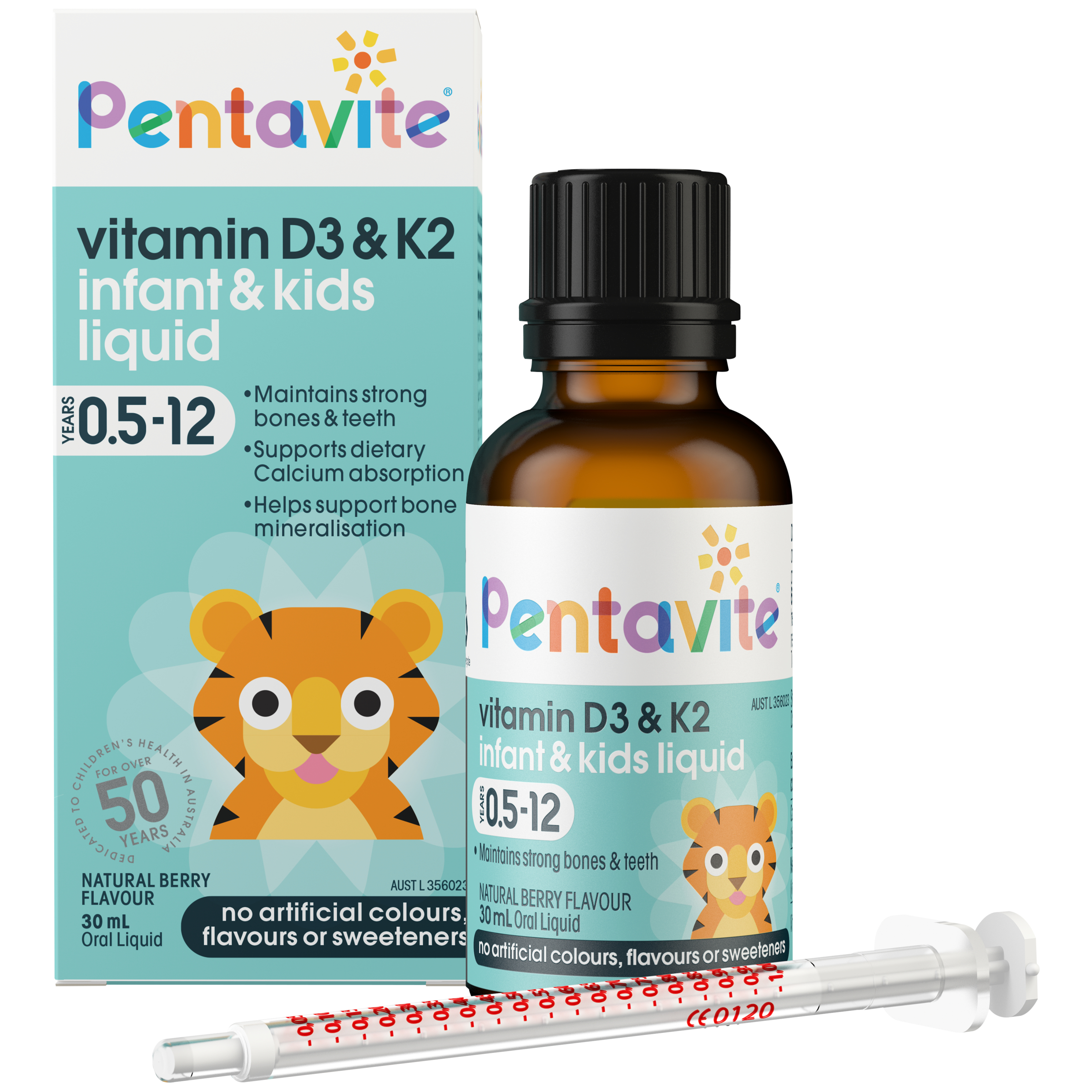 Pentavite Vitamin D3 & K2 Kids Liquid 30ml - Image 5