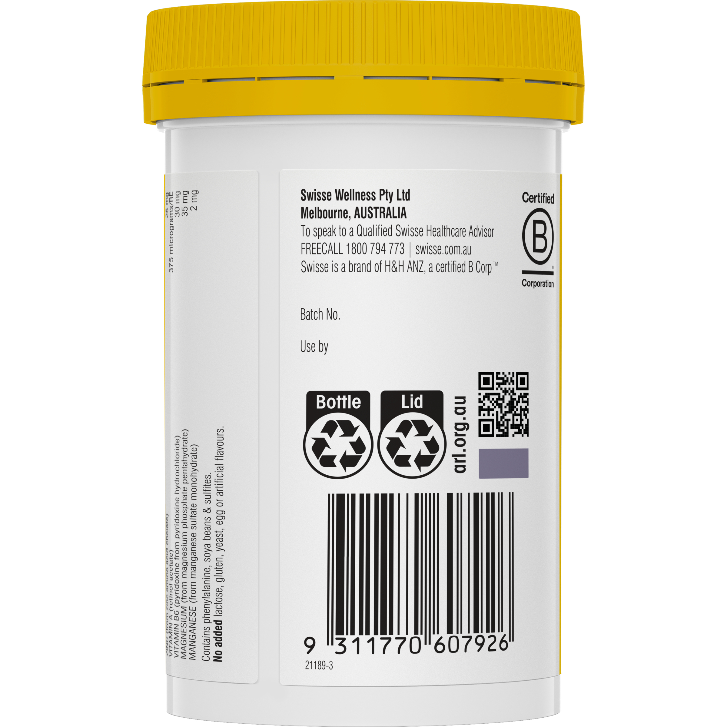 Swisse Ultiboost Zinc+ 120 tablets - Image 3