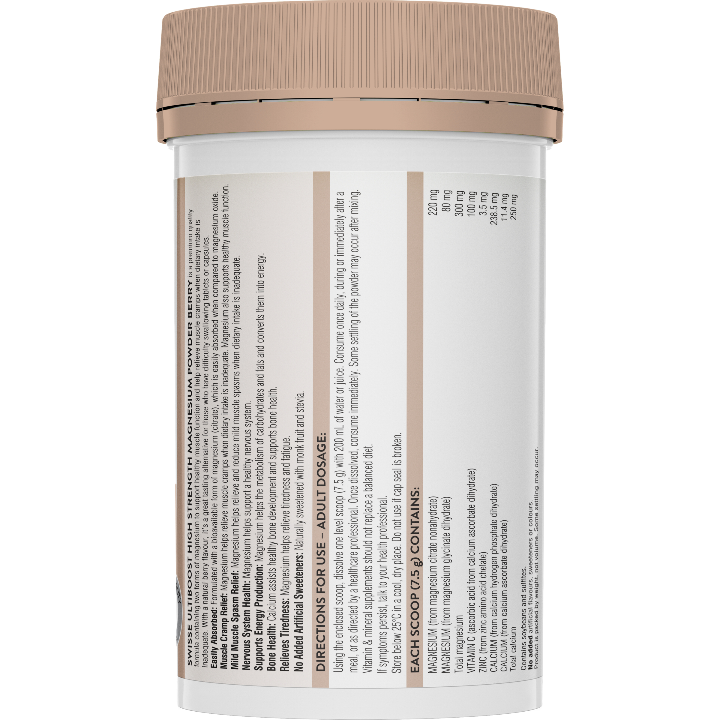 Swisse Ultiboost High Strength Magnesium Powder Berry 180g - Image 2