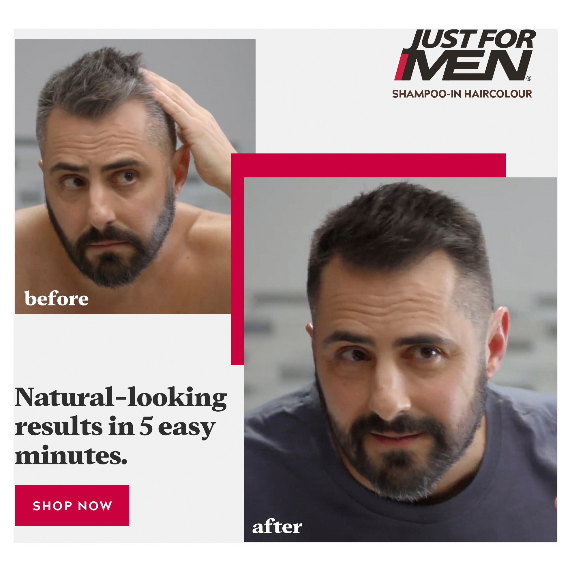 Just For Men Shampoo-In Haircolour Natural Medium Brown 1 pack - Image 7