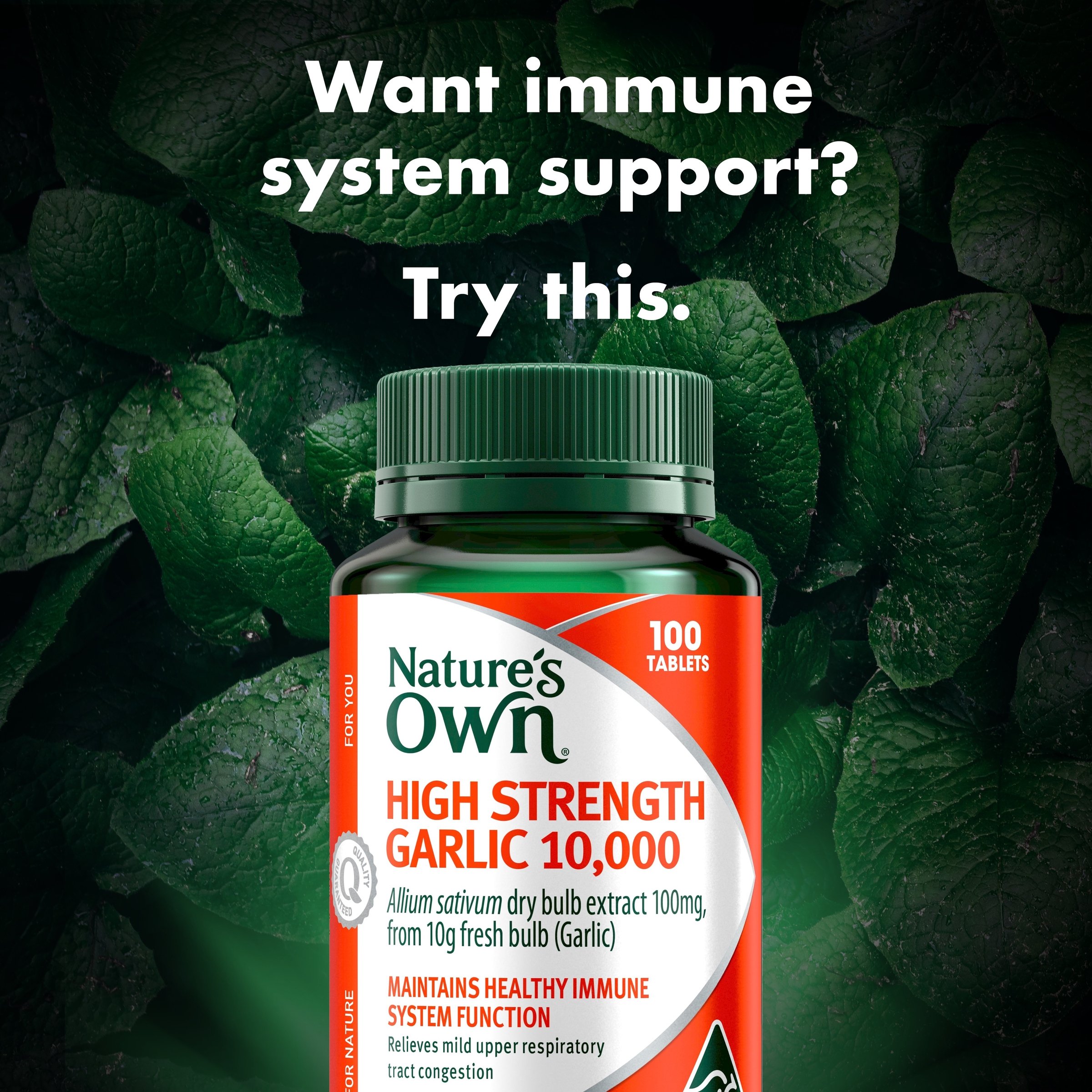 Nature's Own High Strength Garlic 10,000mg - 100 tablets - Image 8