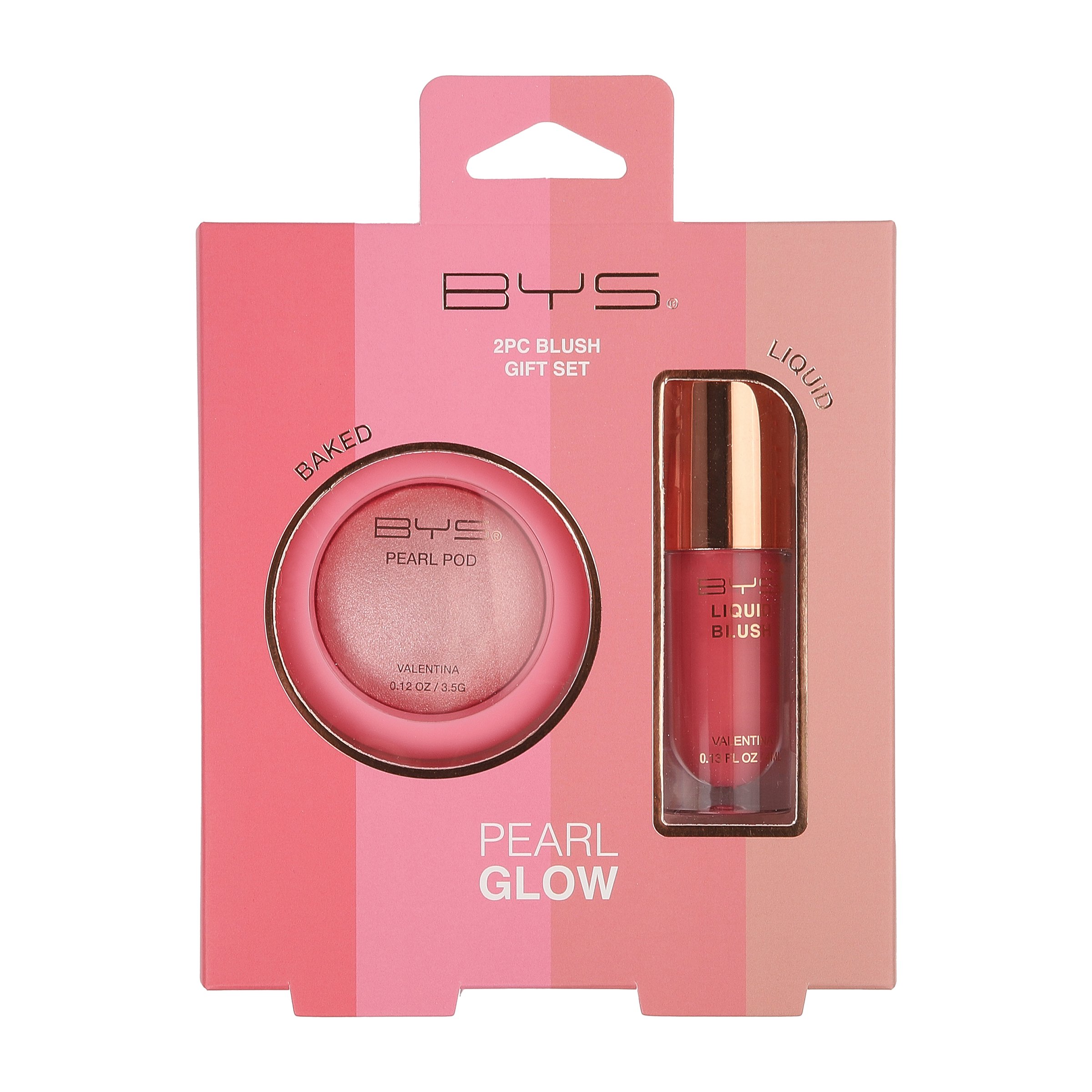 BYS Pearl Glow Baked & Liquid Blush Set Valentina 2 piece