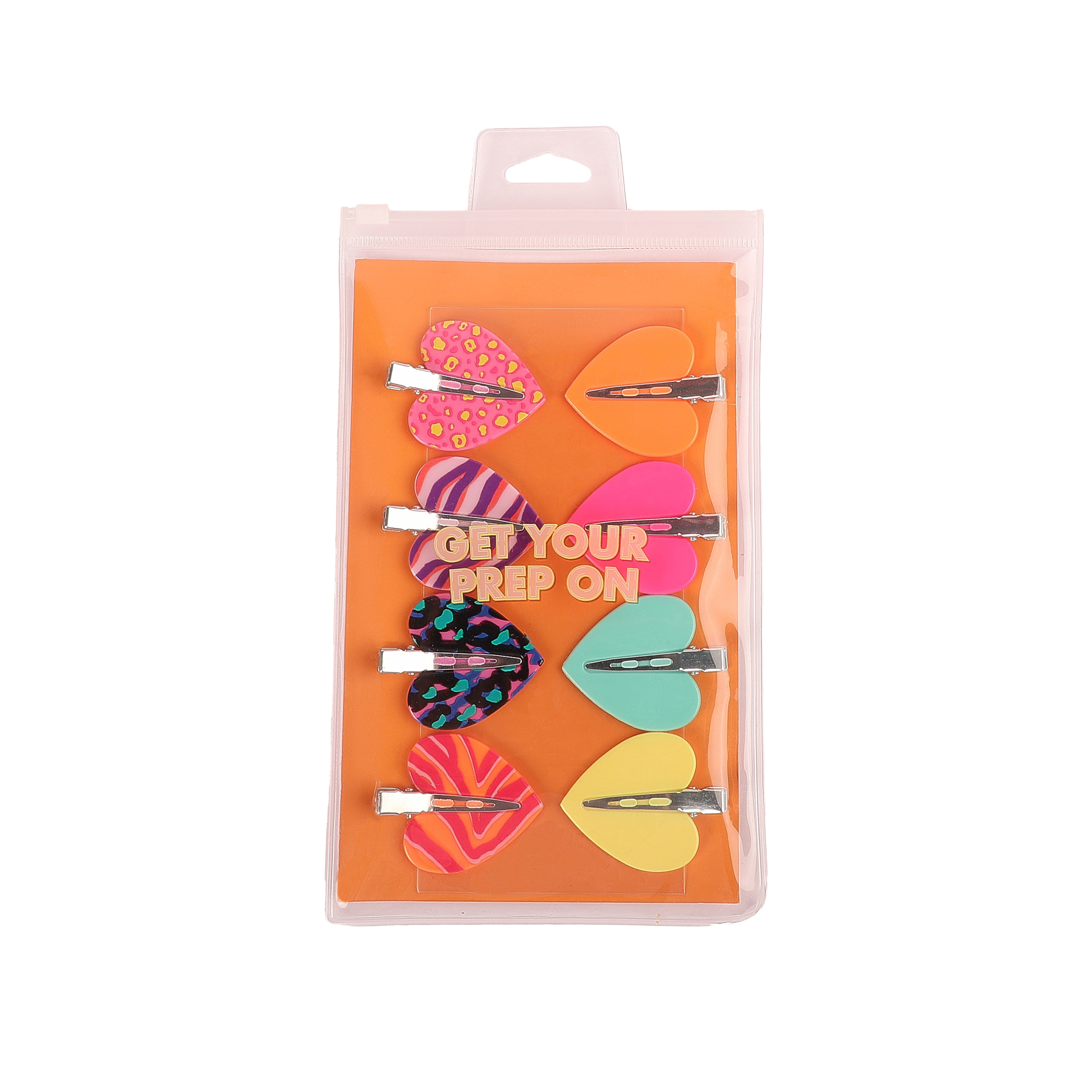GFA Neon Animal Get Your Prep On Dent Free Hair Clips Set 8 piece