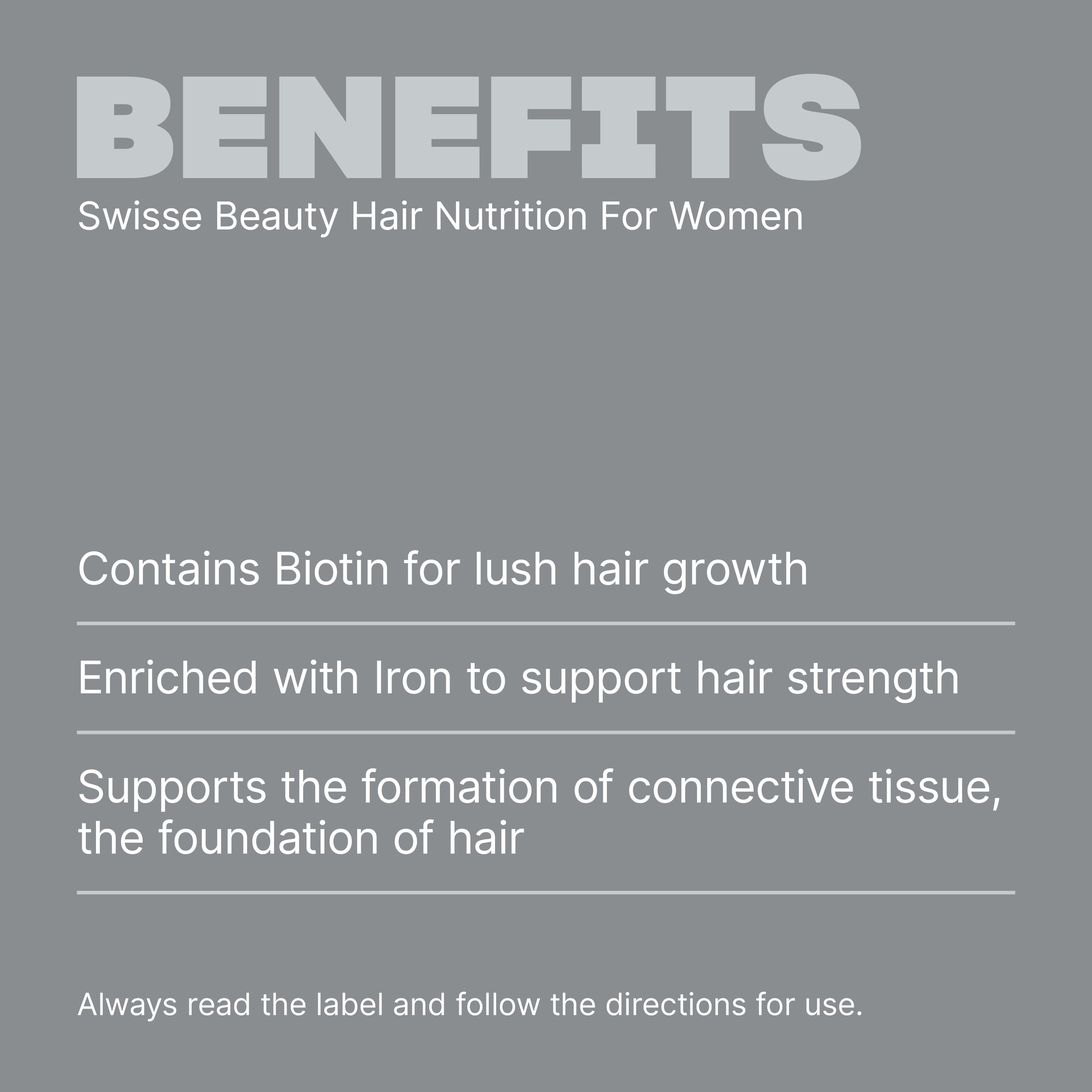 Swisse Beauty Hair Nutrition Women 60 capsules - Image 4