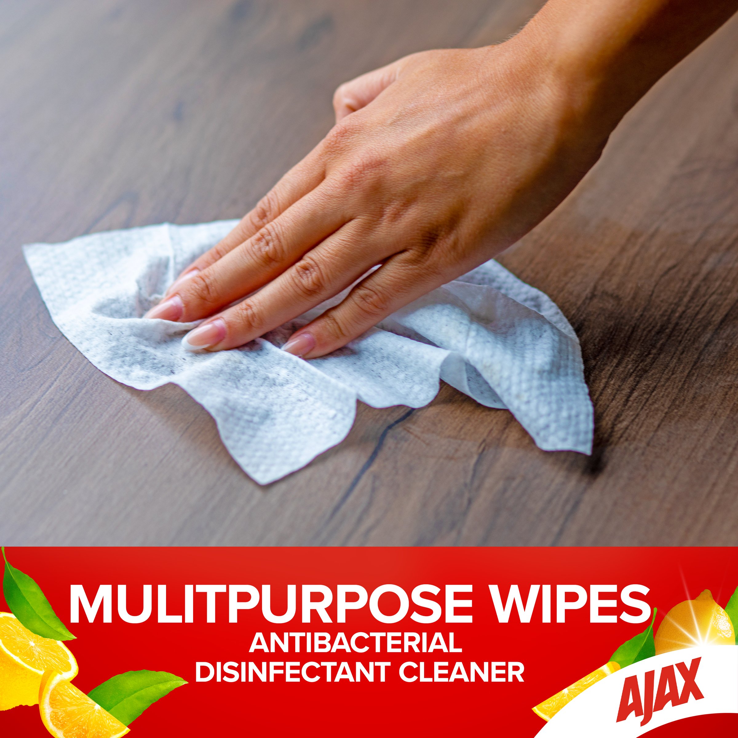 Ajax Antibac Lemon Wipes Misc 110pack - Image 7