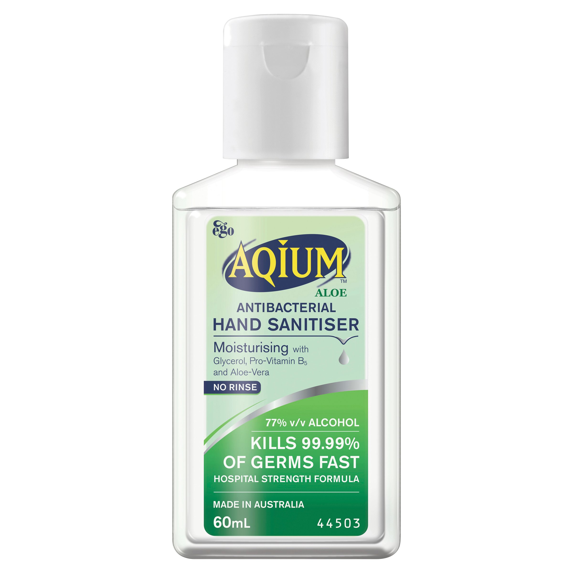 Ego Aqium Hand Sanitiser with Aloe 60ml - Image 1