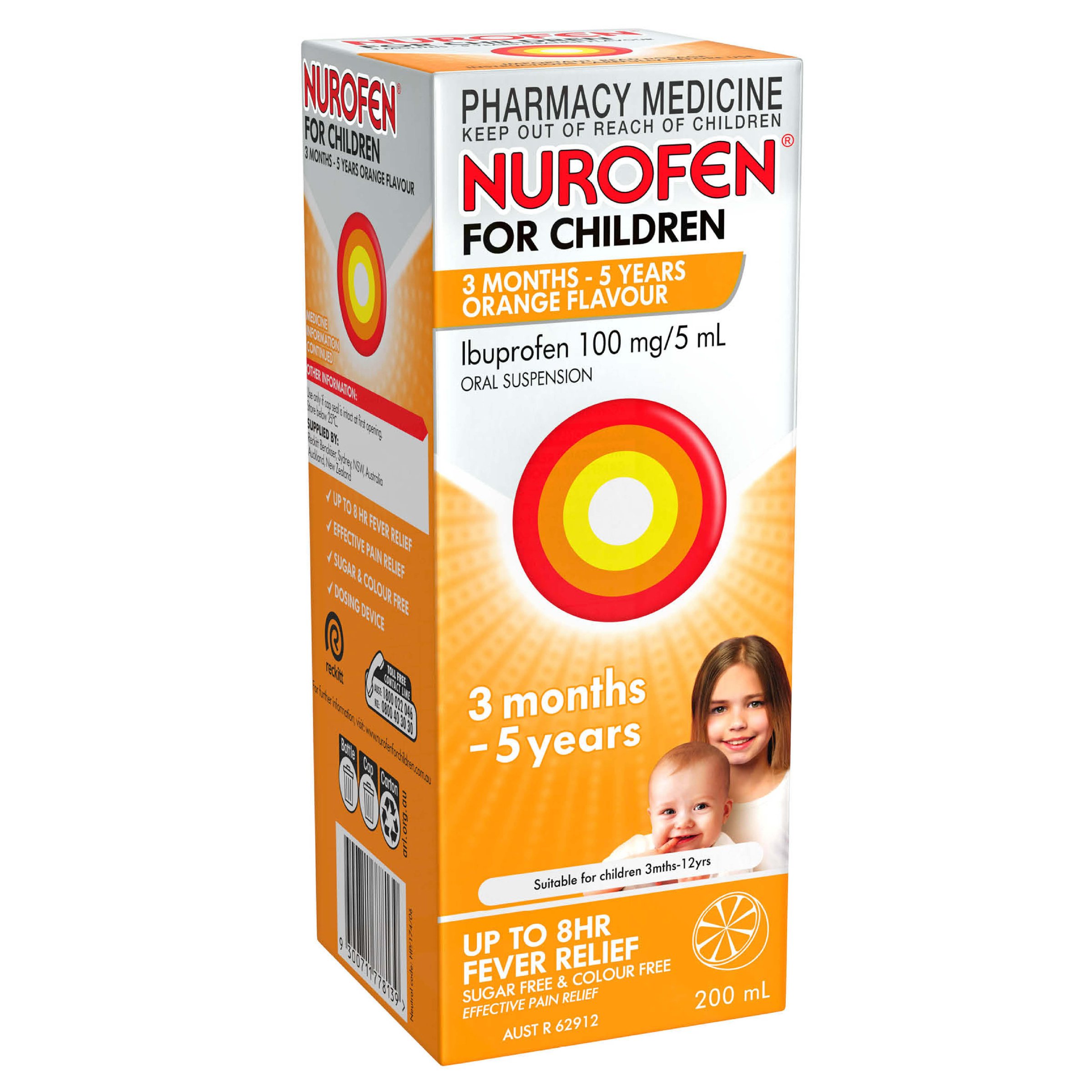 Nurofen for Children 3 Months to 5 Years Orange 200ml - Image 6