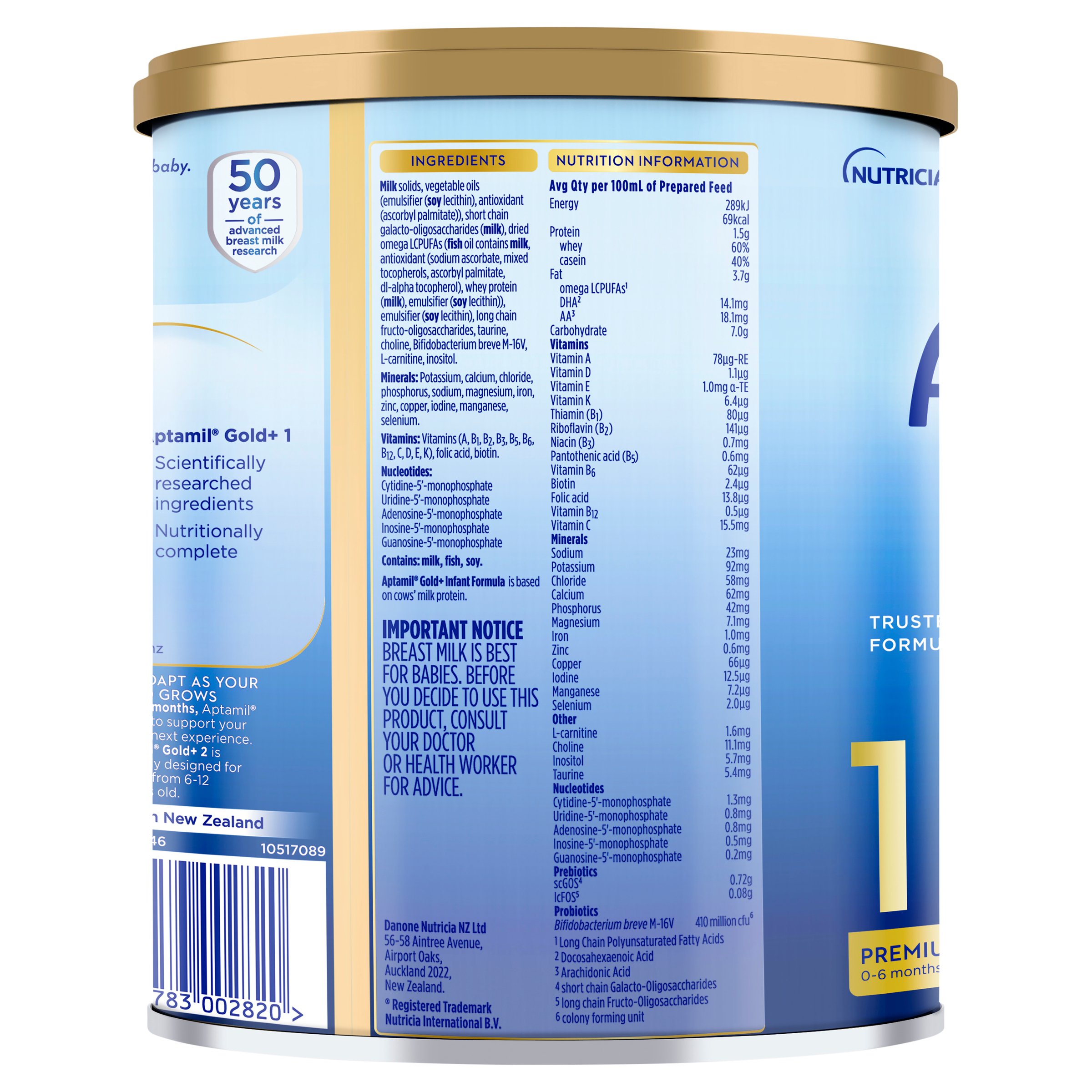 Aptamil Gold + Pronutra Infant Formula 900g - Image 3