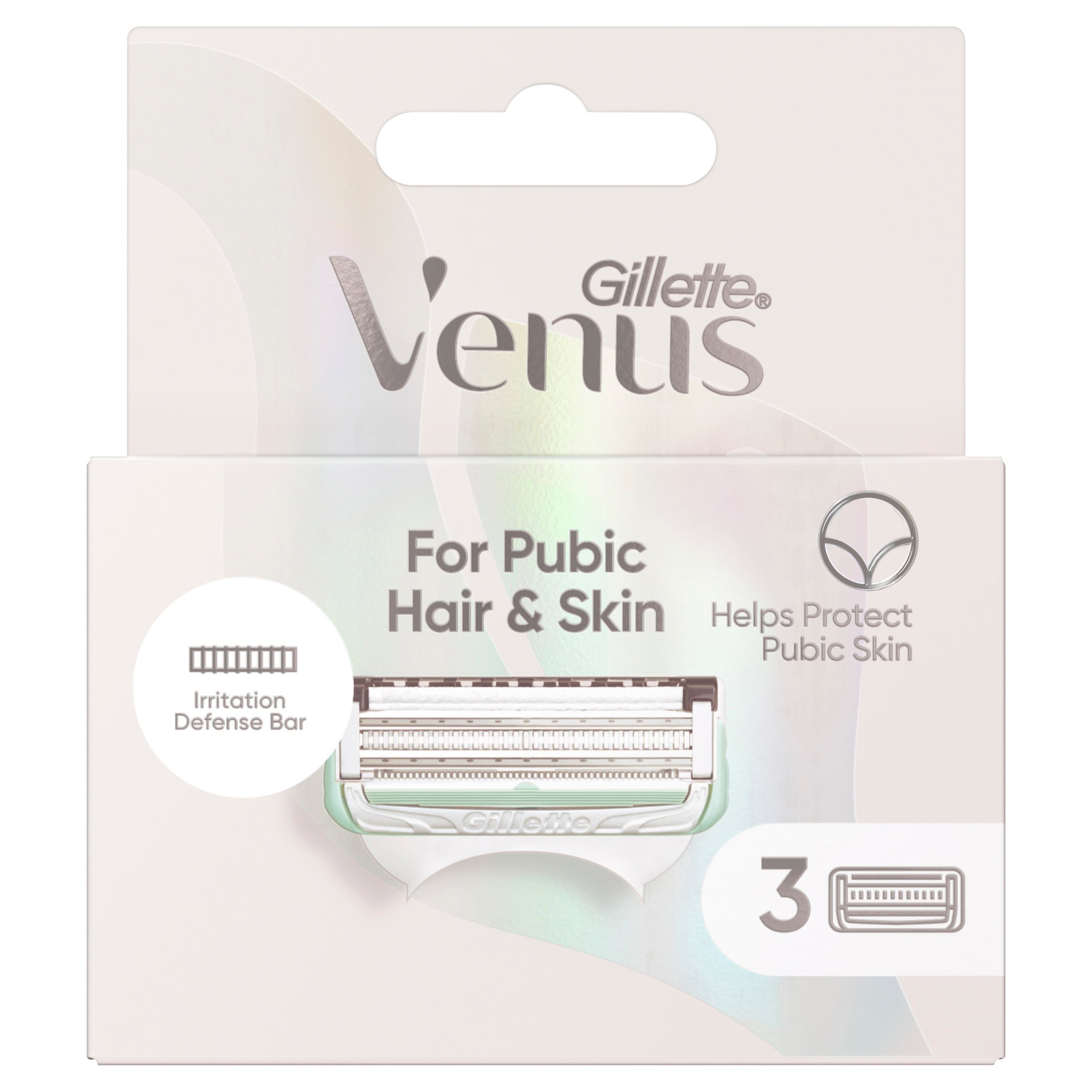 Gillette Venus Women's Bikini Razor Blades For Pubic Hair & Skin 3 pack - Image 1