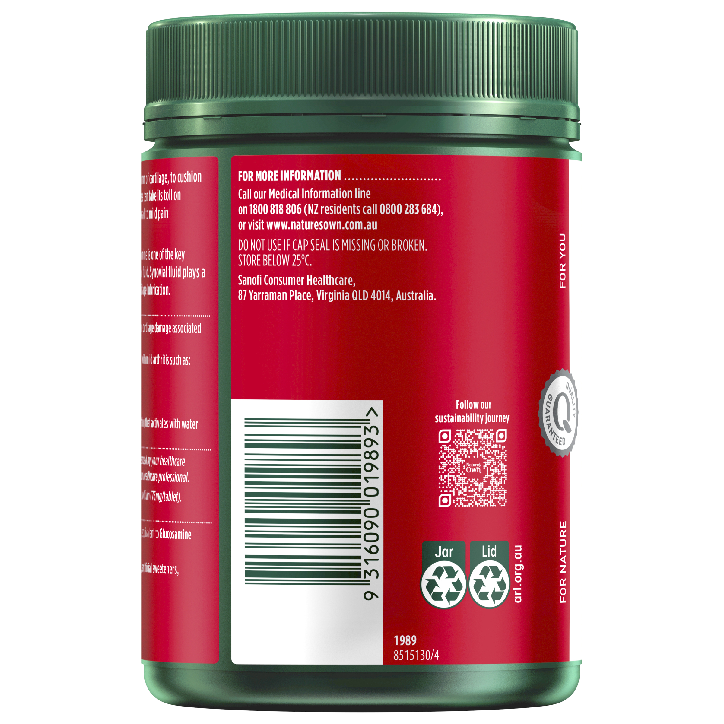 Nature's Own Glucosamine Sulfate 400 tablets - Image 3