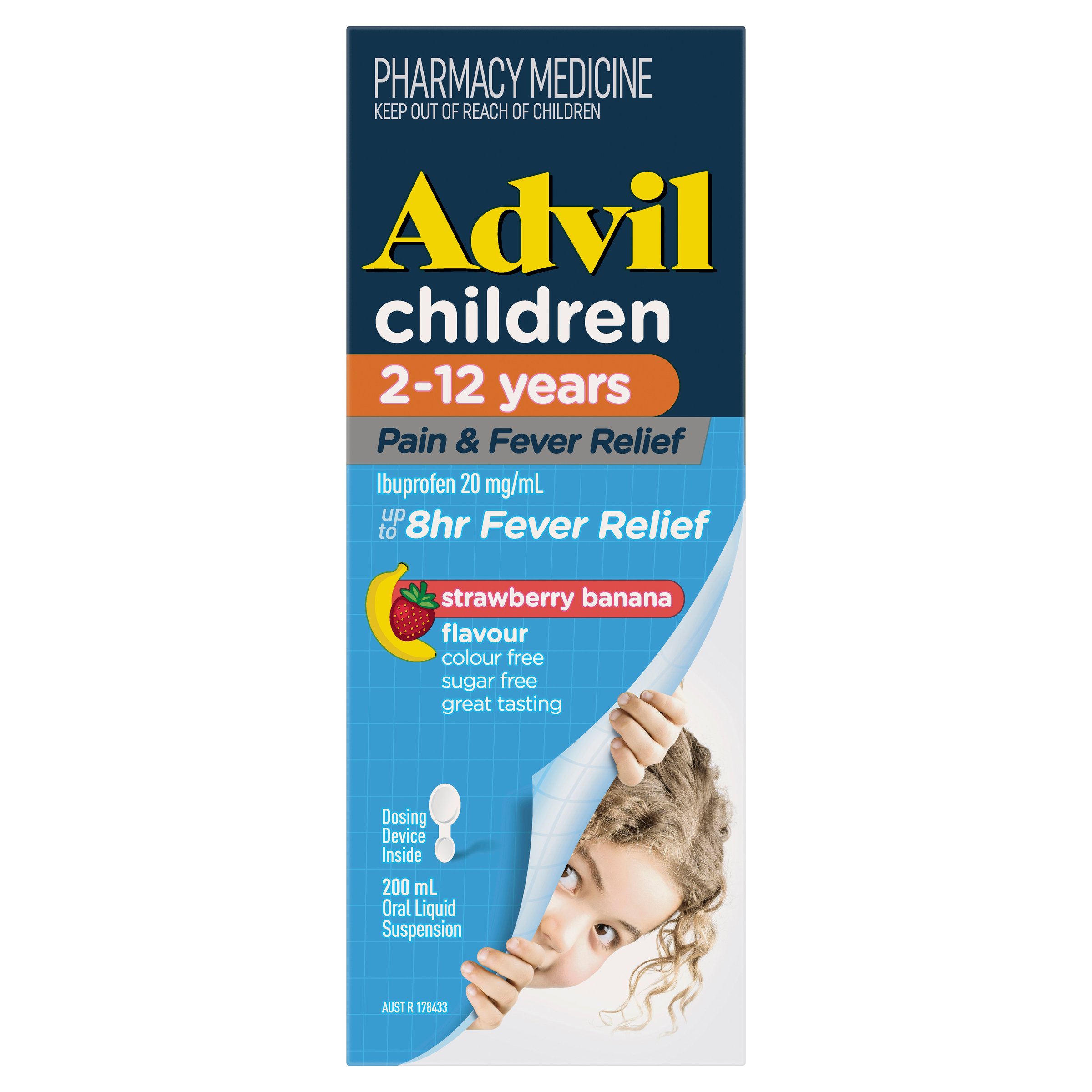 Advil Children’s Pain & Fever Relief 2yrs - 12 yrs Suspension 200ml - Image 3