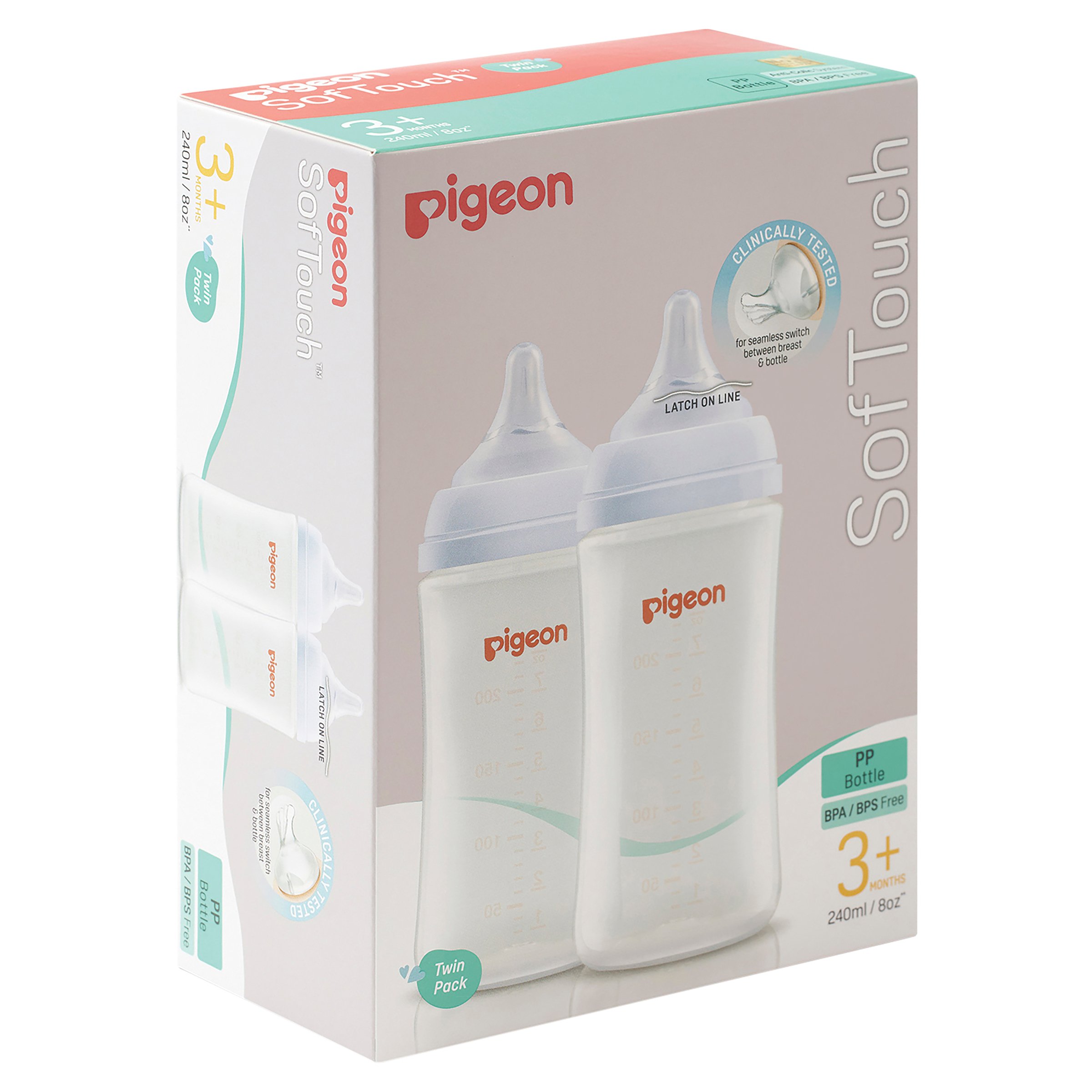 Pigeon Softouch 3 Bottle Twin PP 240ml - Image 8