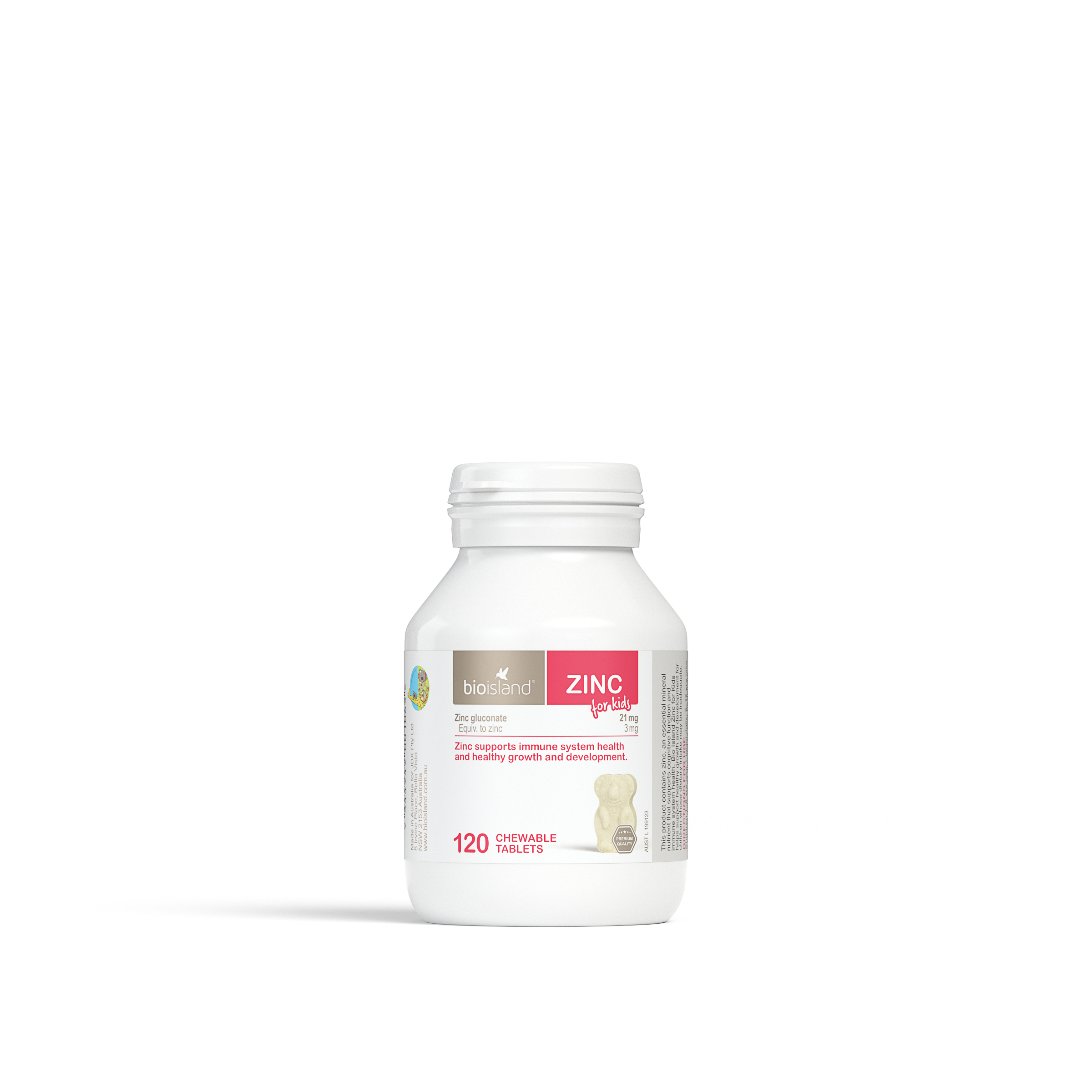 Bio Island Zinc for Kids 120 chewable tablets - Image 1