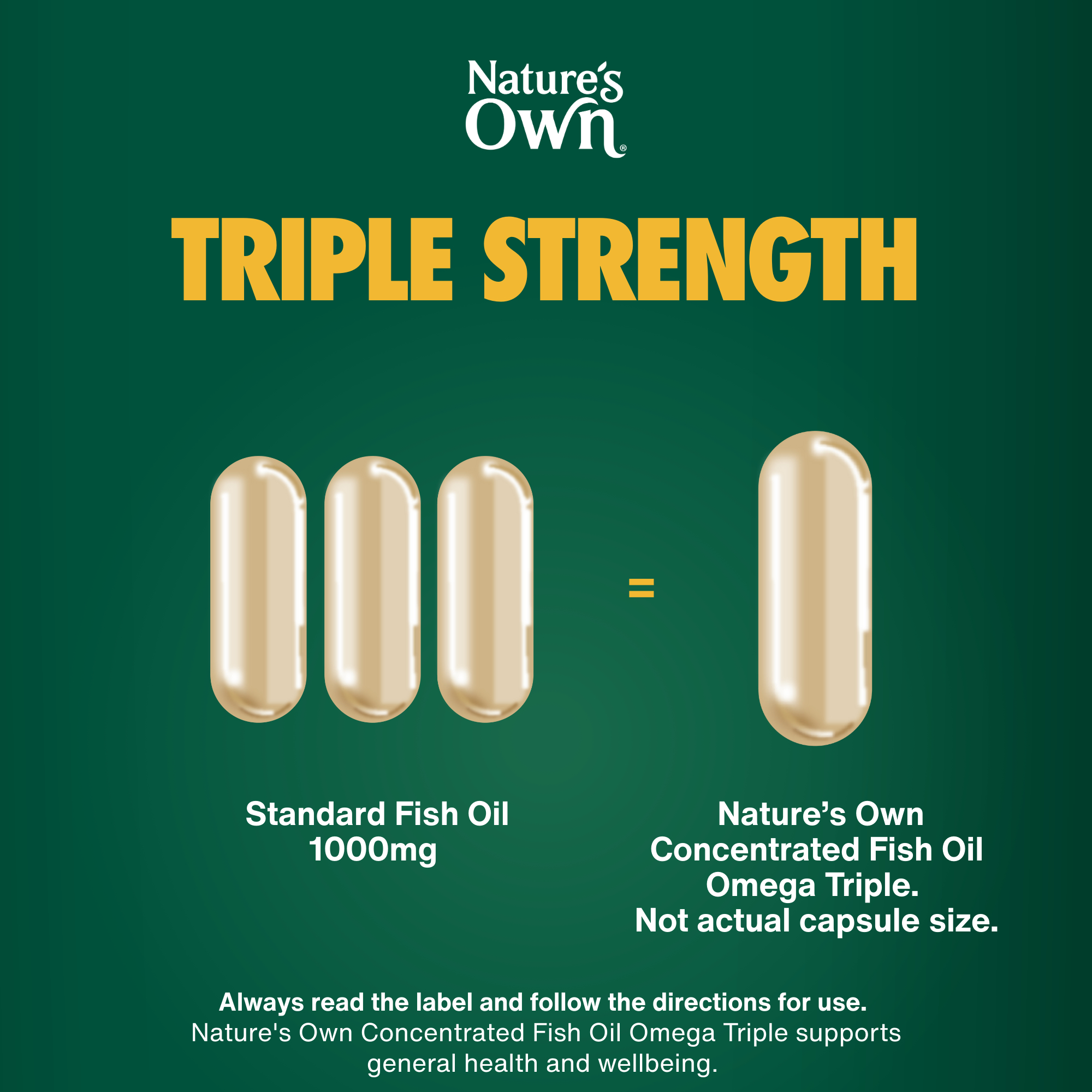 Nature's Own Concentrated Omega Triple 180 soft gel capsules - Image 5