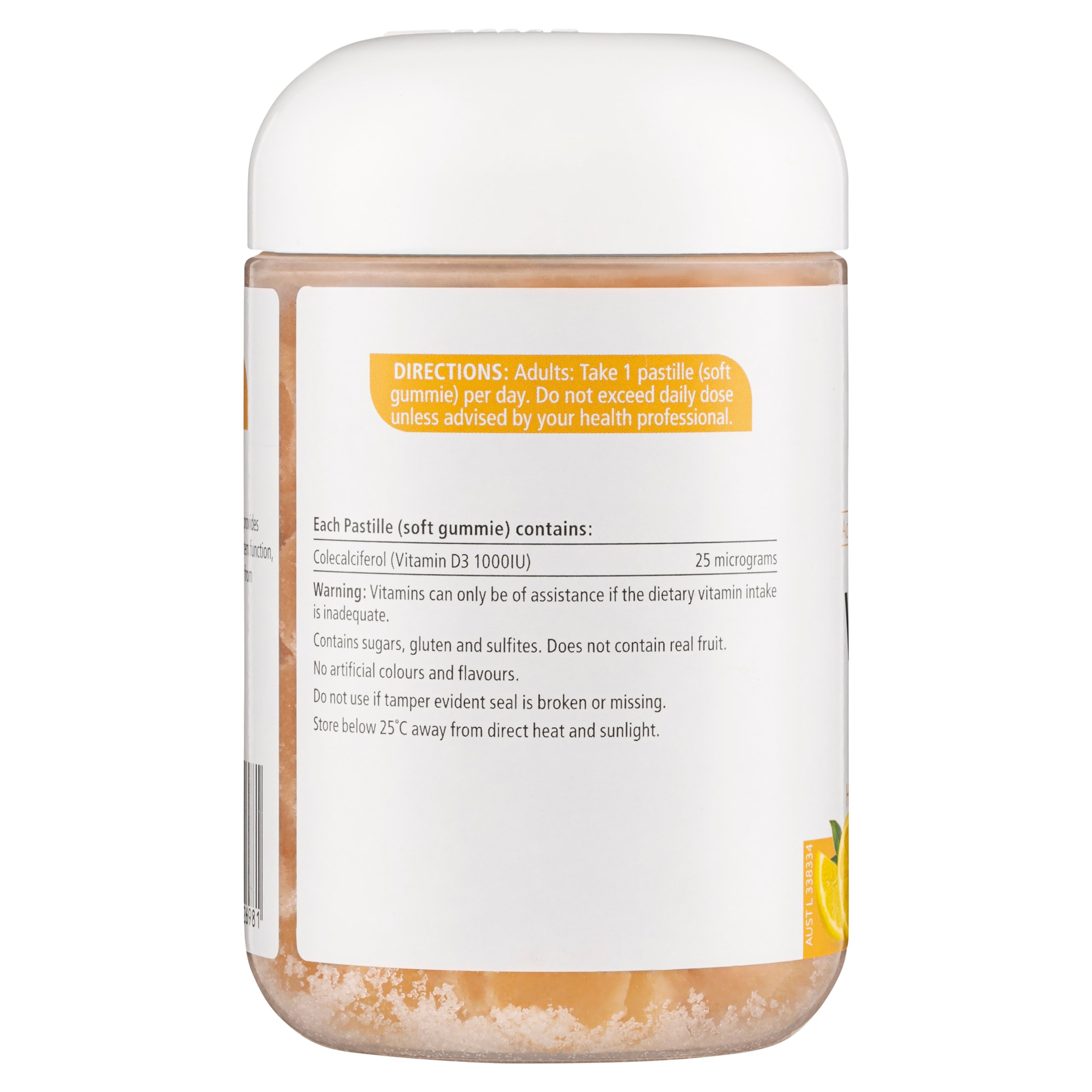 Nature's Way Adult Vita Gummies Vitamin D3 1000IU 120 pastilles - Image 3