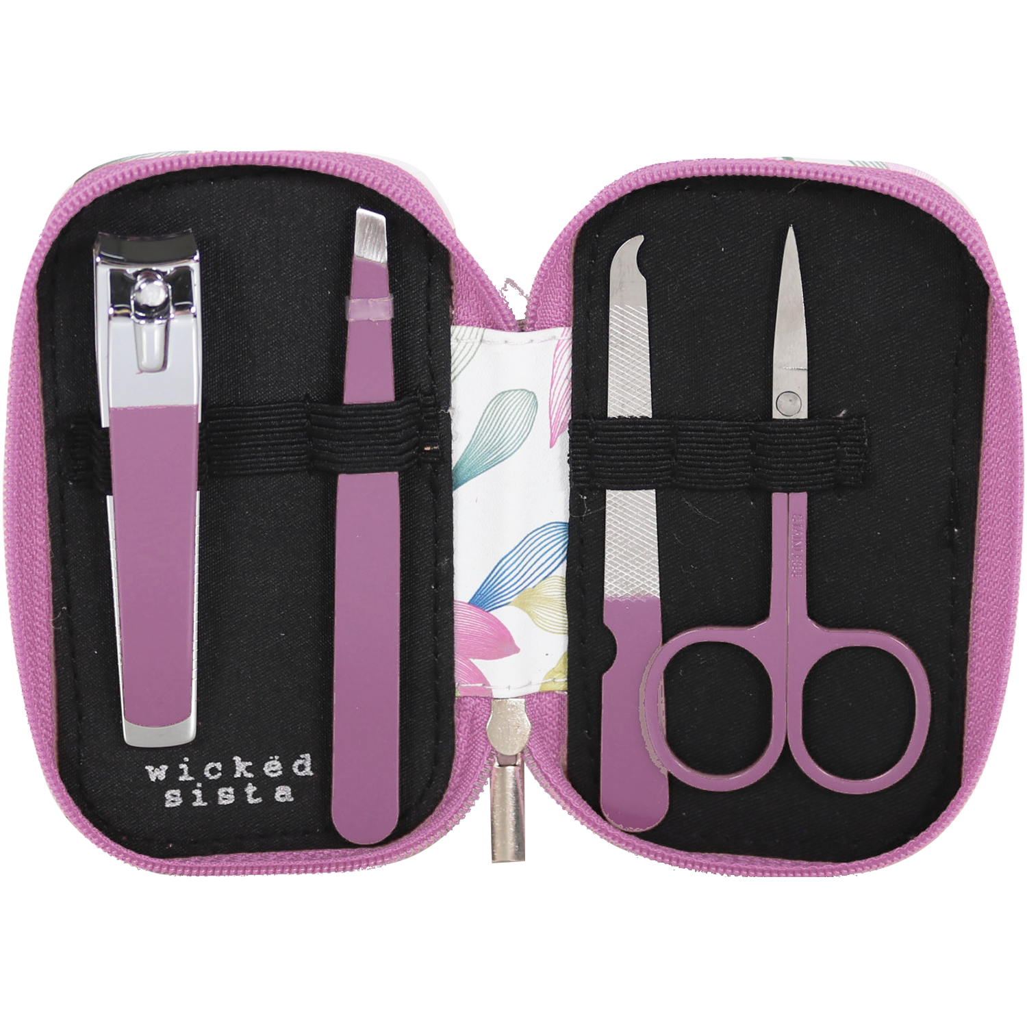 Wicked Sista Zipper Manicure Set Sophia 4 piece - Image 2