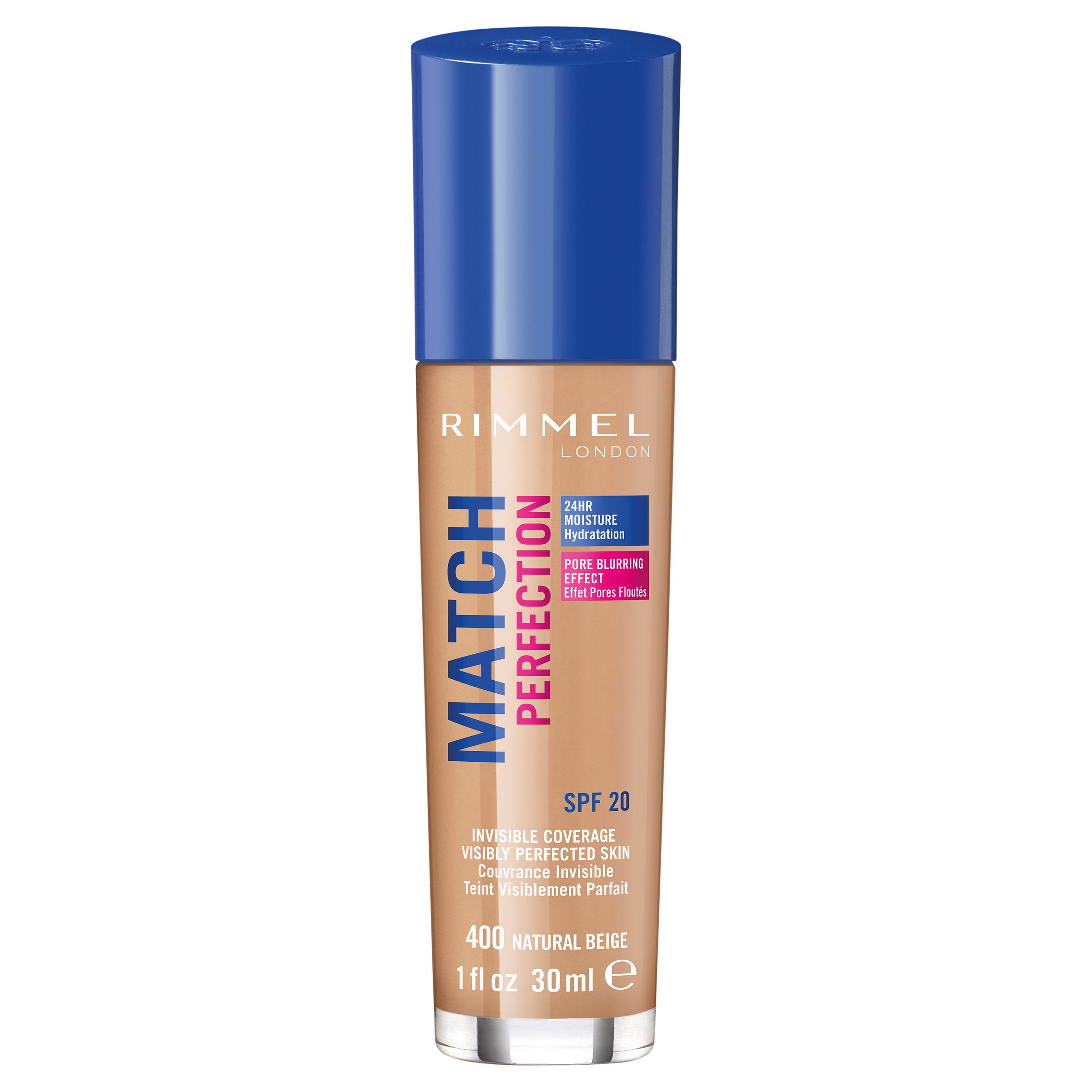 Rimmel Match Perfection Foundation 400 Natural Beige 30ml - Image 1