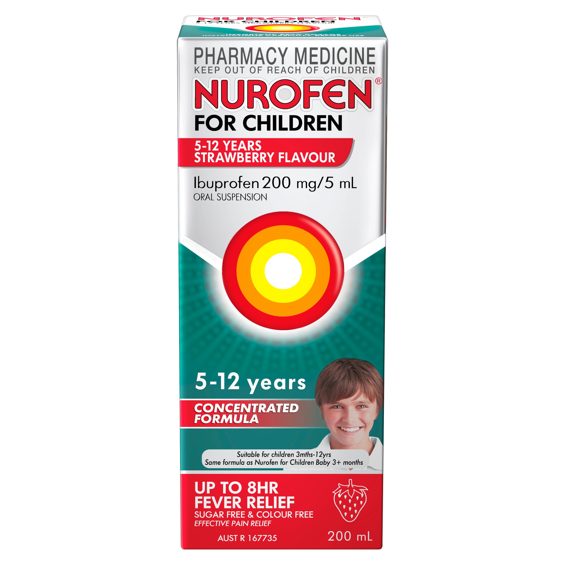 Nurofen For Children 5-12 Years Strawberry 200ml - Image 1