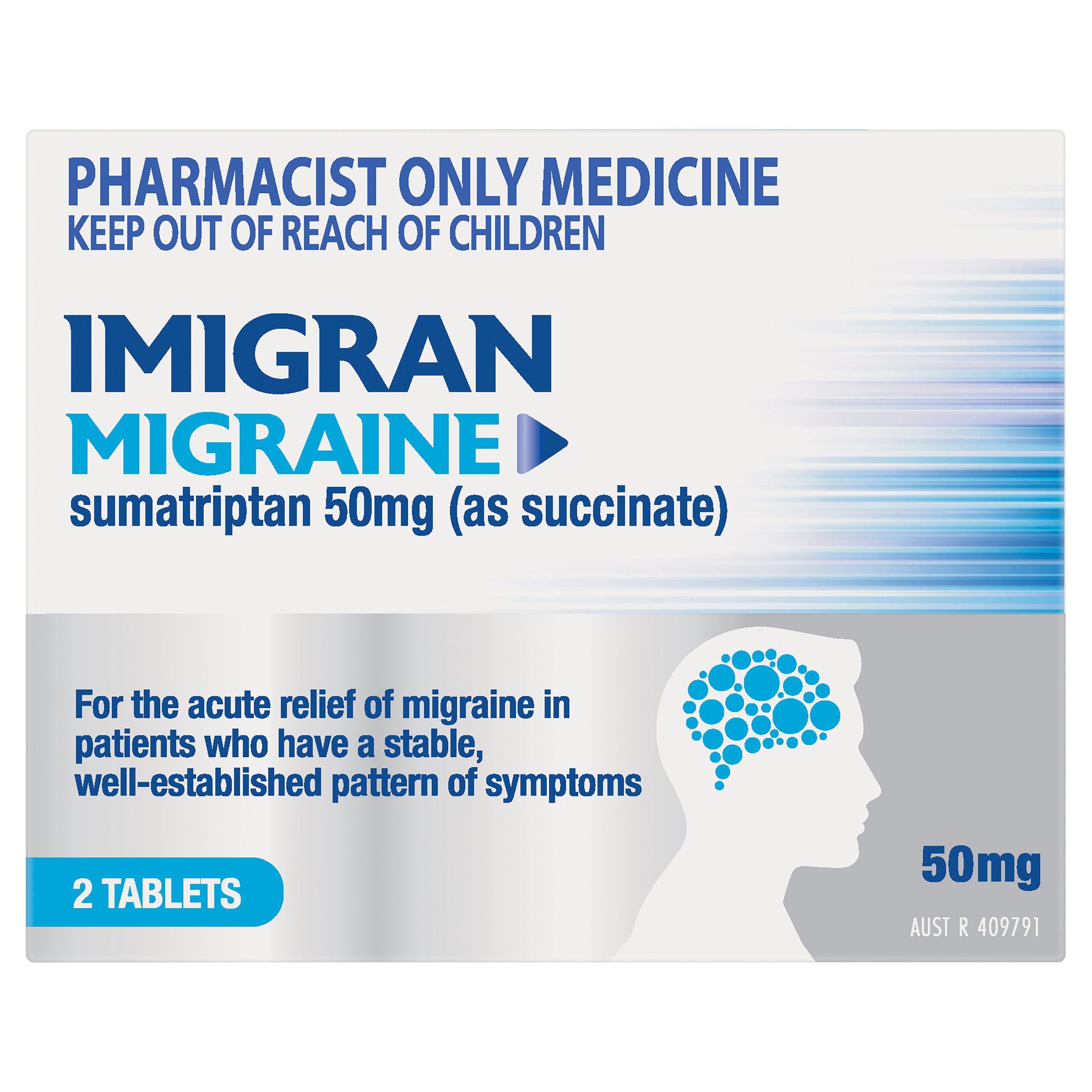 Imigran Migraine 50mg - 2 tablets - Image 1