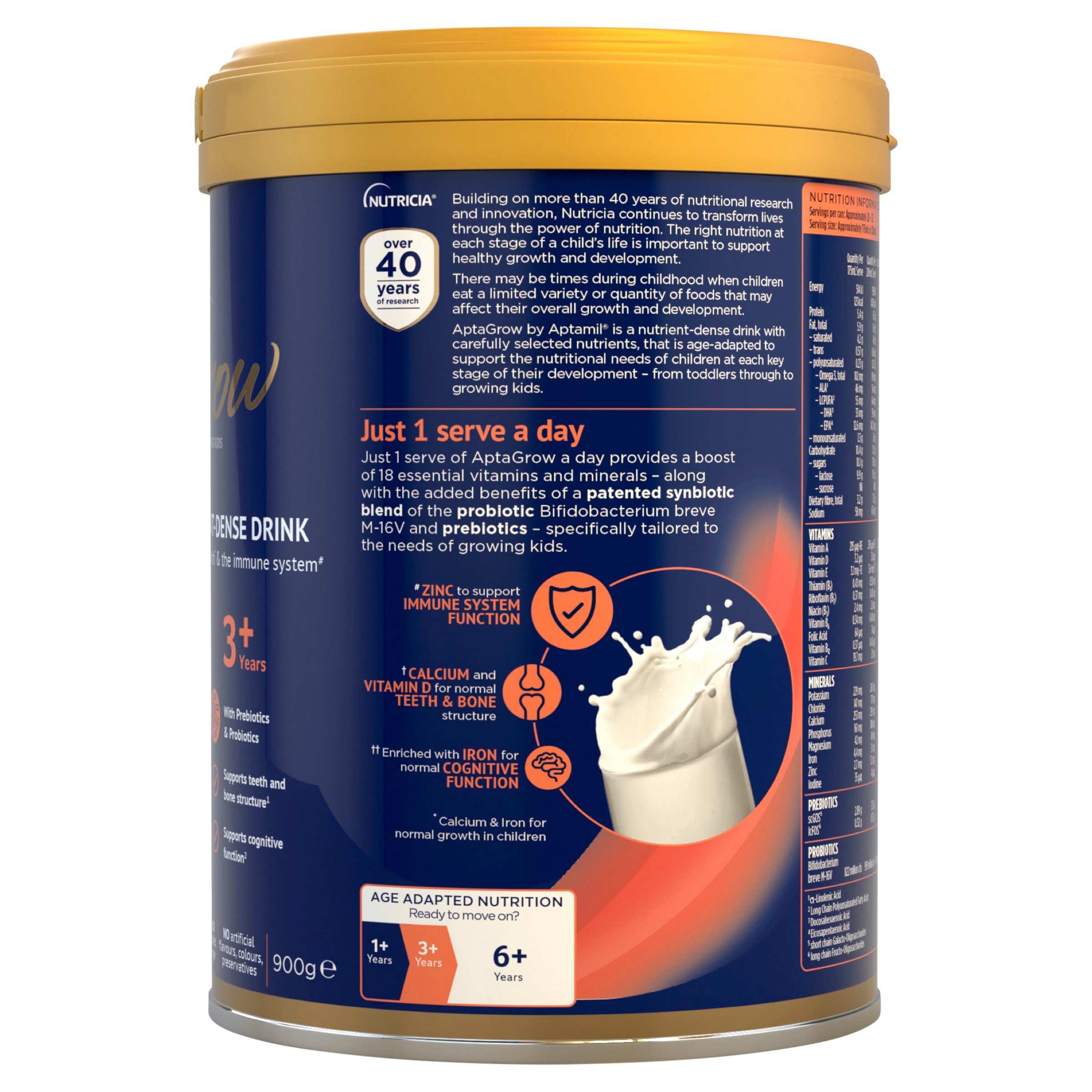 AptaGrow Milk Drink 3+ Years 900g - Image 2