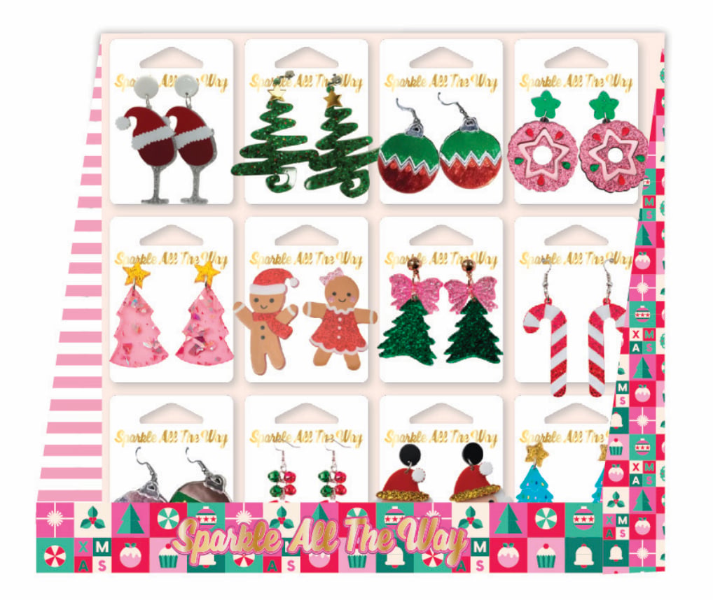 GFA Christmas Earrings Statement Designs Assorted 1 pair