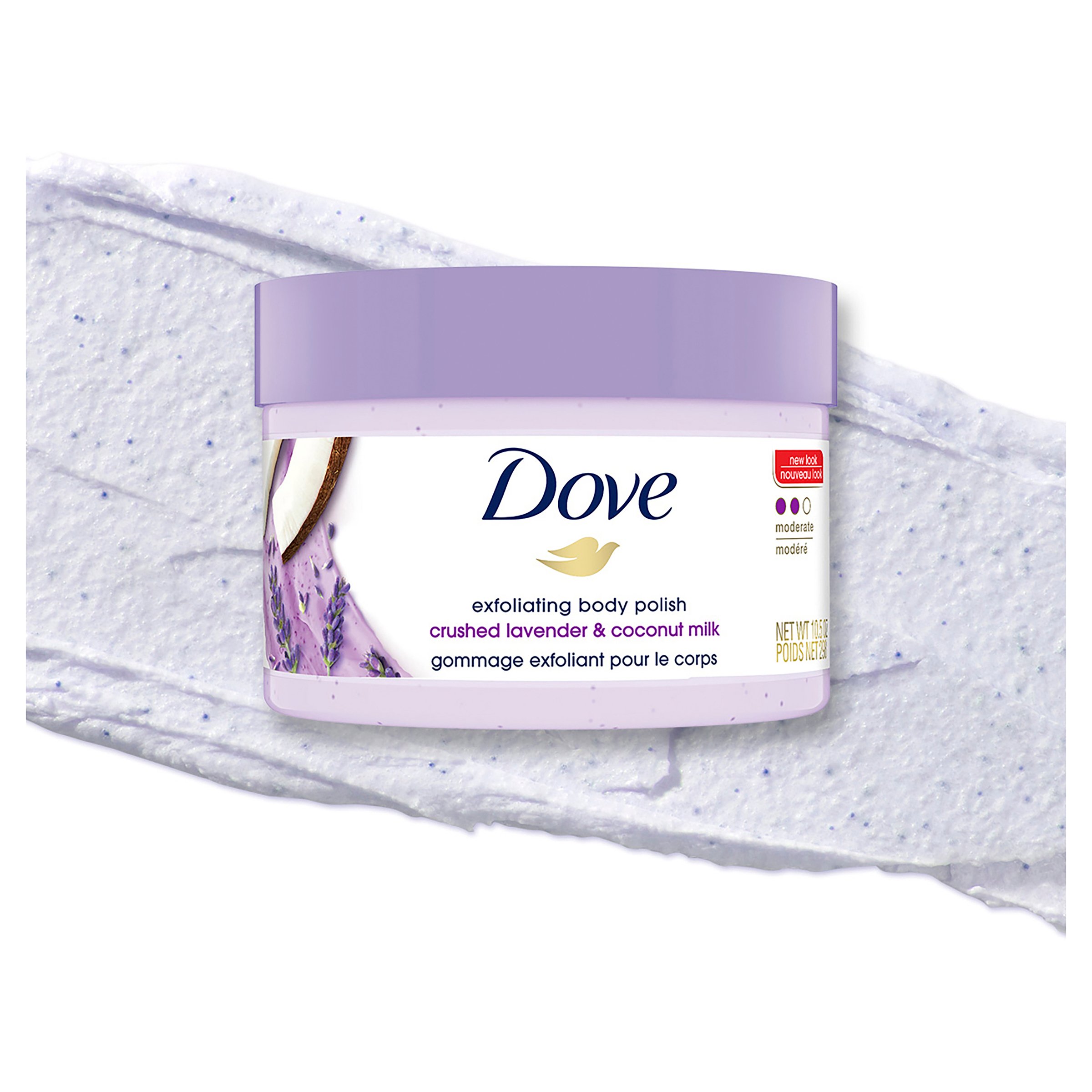Dove Exfoliating Body Polish Crushed Lavender & Coconut Milk 298g - Image 3