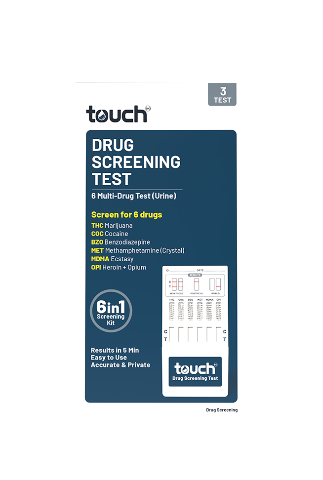 TouchBio 6 Multi-Drug Test (Urine) 3 pack - Image 1