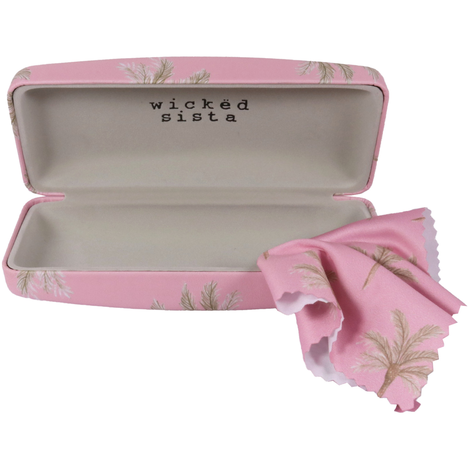 Wicked Sista Eyewear Case Island Palm 2 piece - Image 1