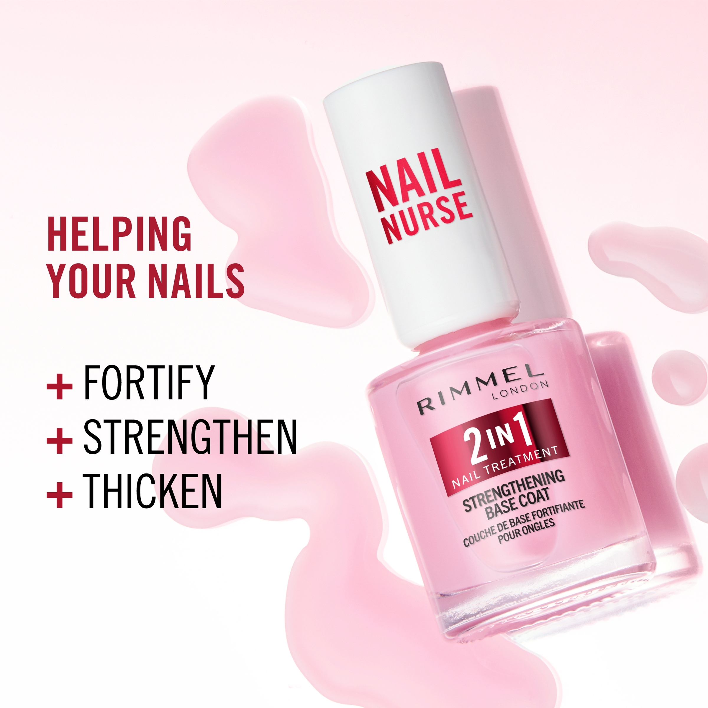 Rimmel Nail Nurse 2 In 1 Base Coat & Strengthener 1 each - Image 4