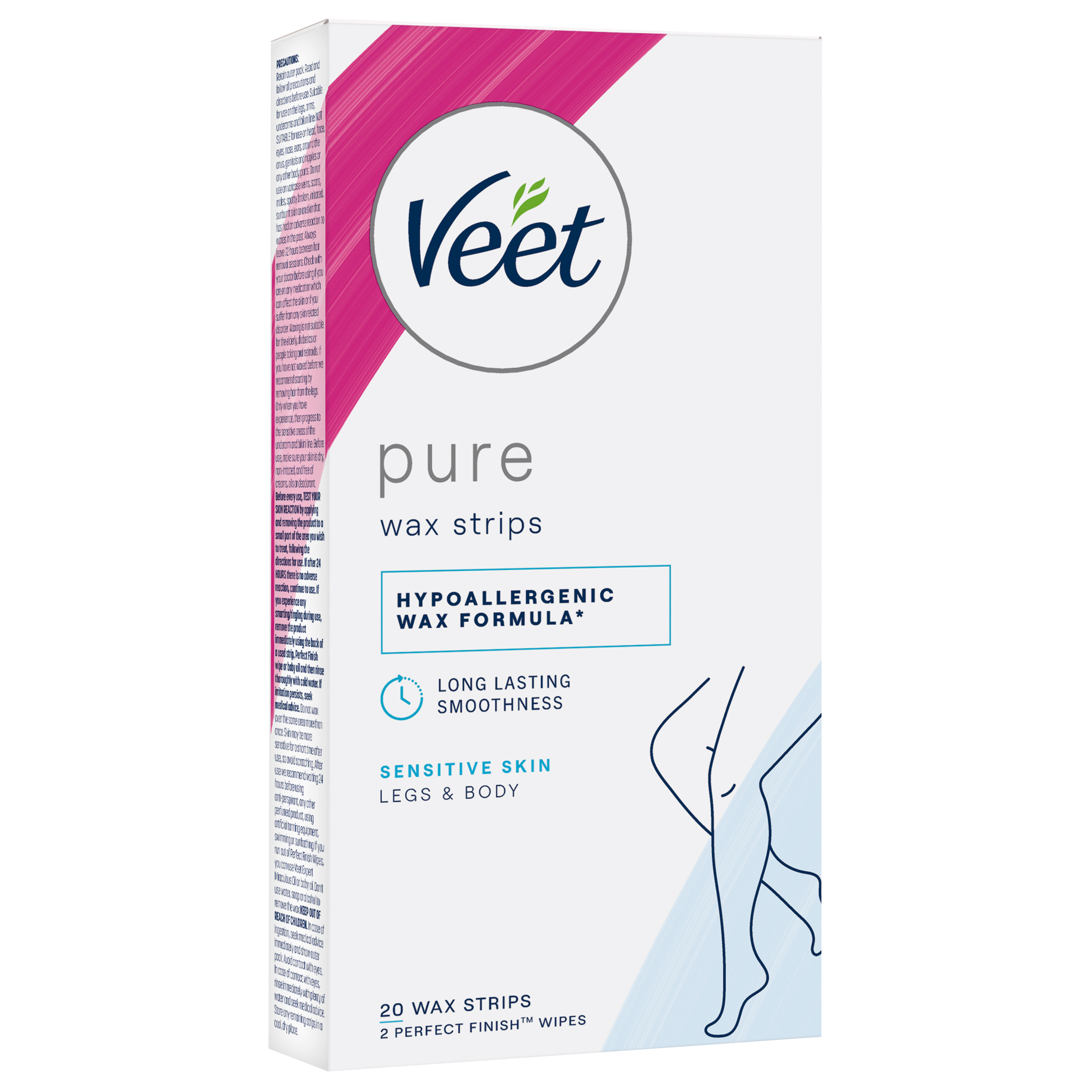 Veet Pure Leg Wax Strips 20 pack - Image 9
