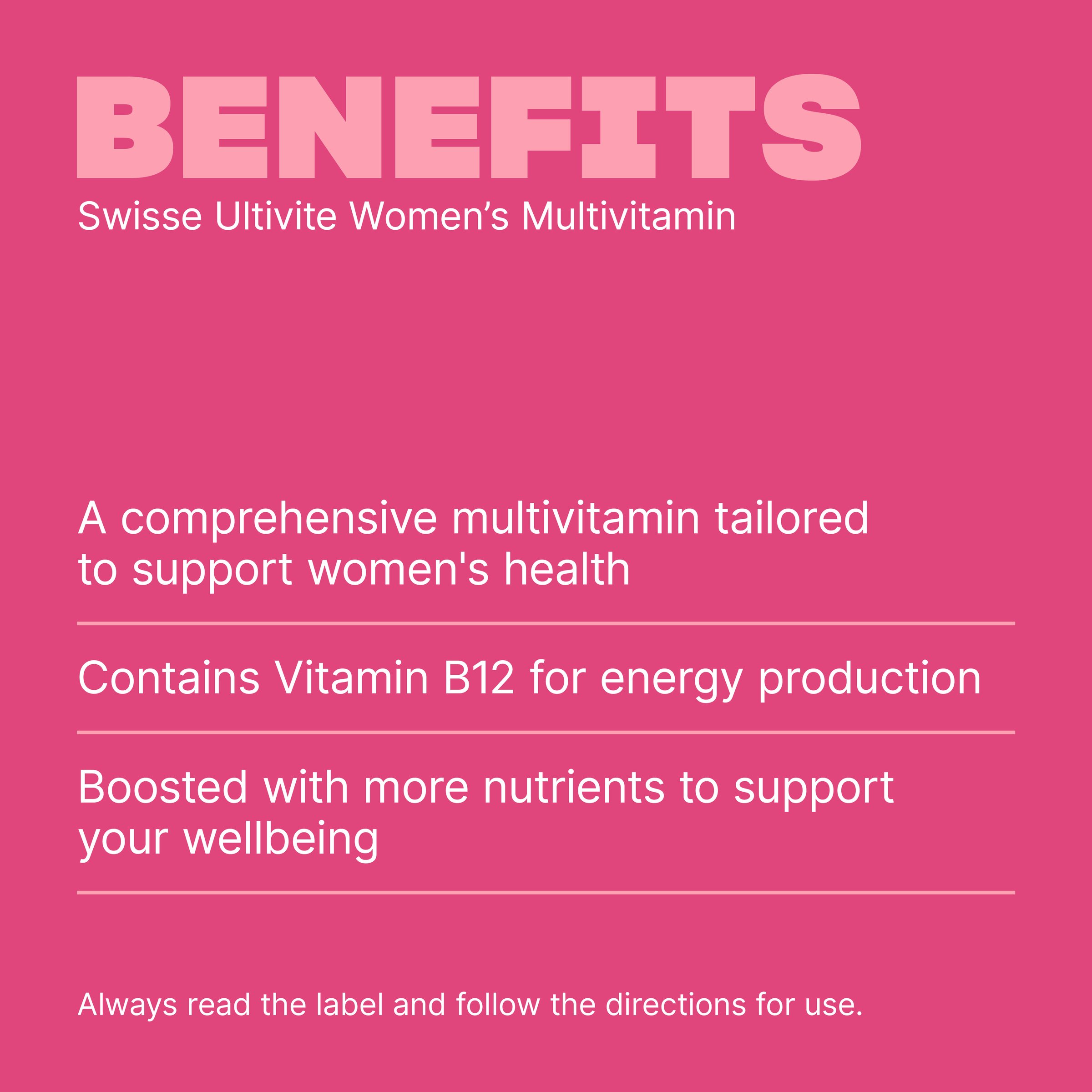 Swisse Ultivite Women's Multivitamin 120 tablets - Image 4