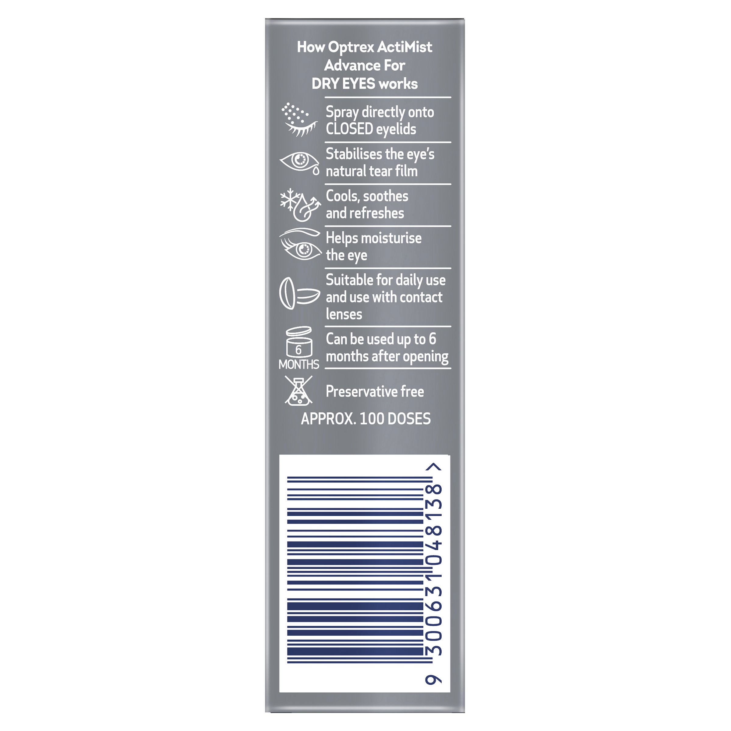 Optrex ACTiMIST Advance Preservative Free Eye Spray 10ml - Image 3