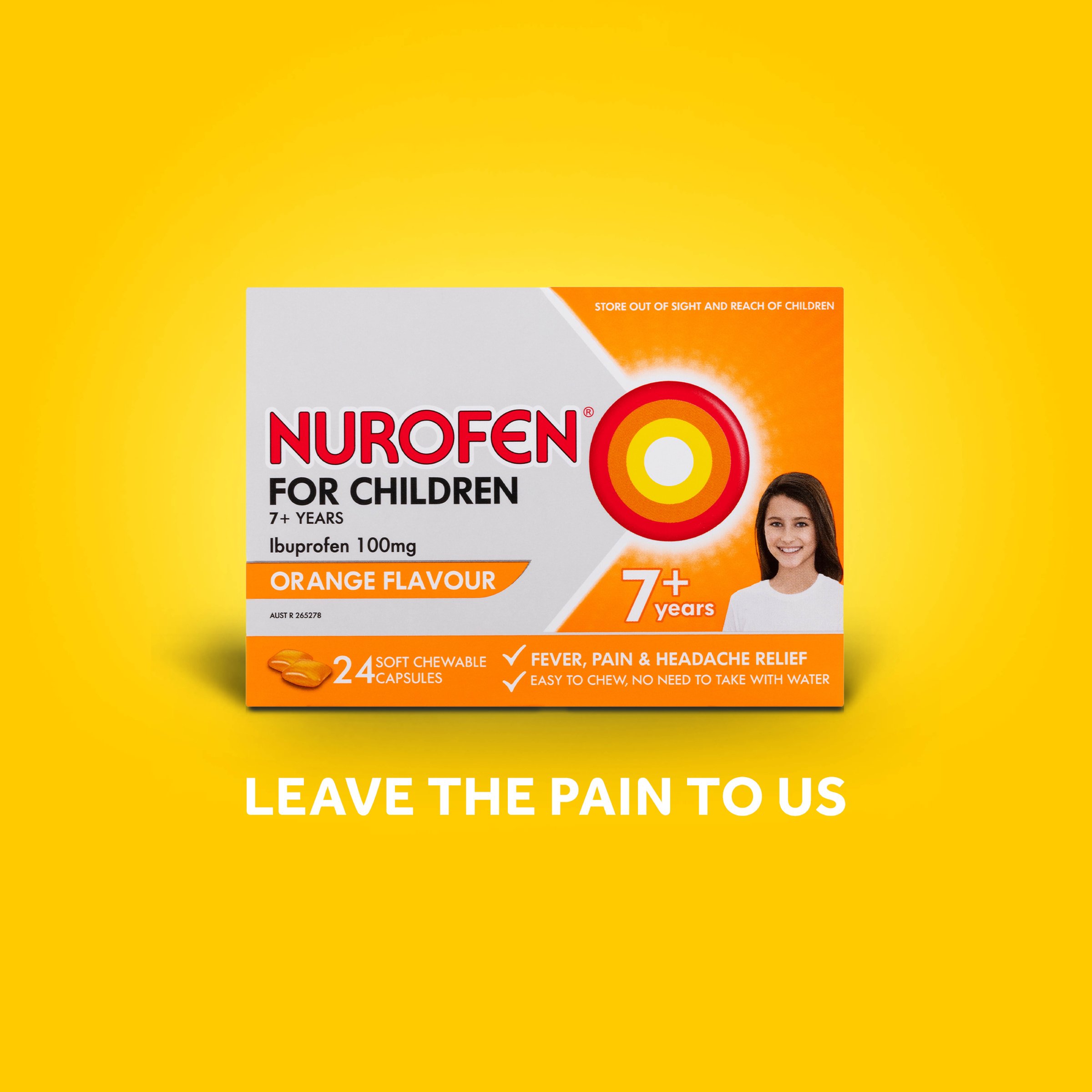 Nurofen For Children 7+ Years Orange 100mg 24 chewable capsules - Image 11