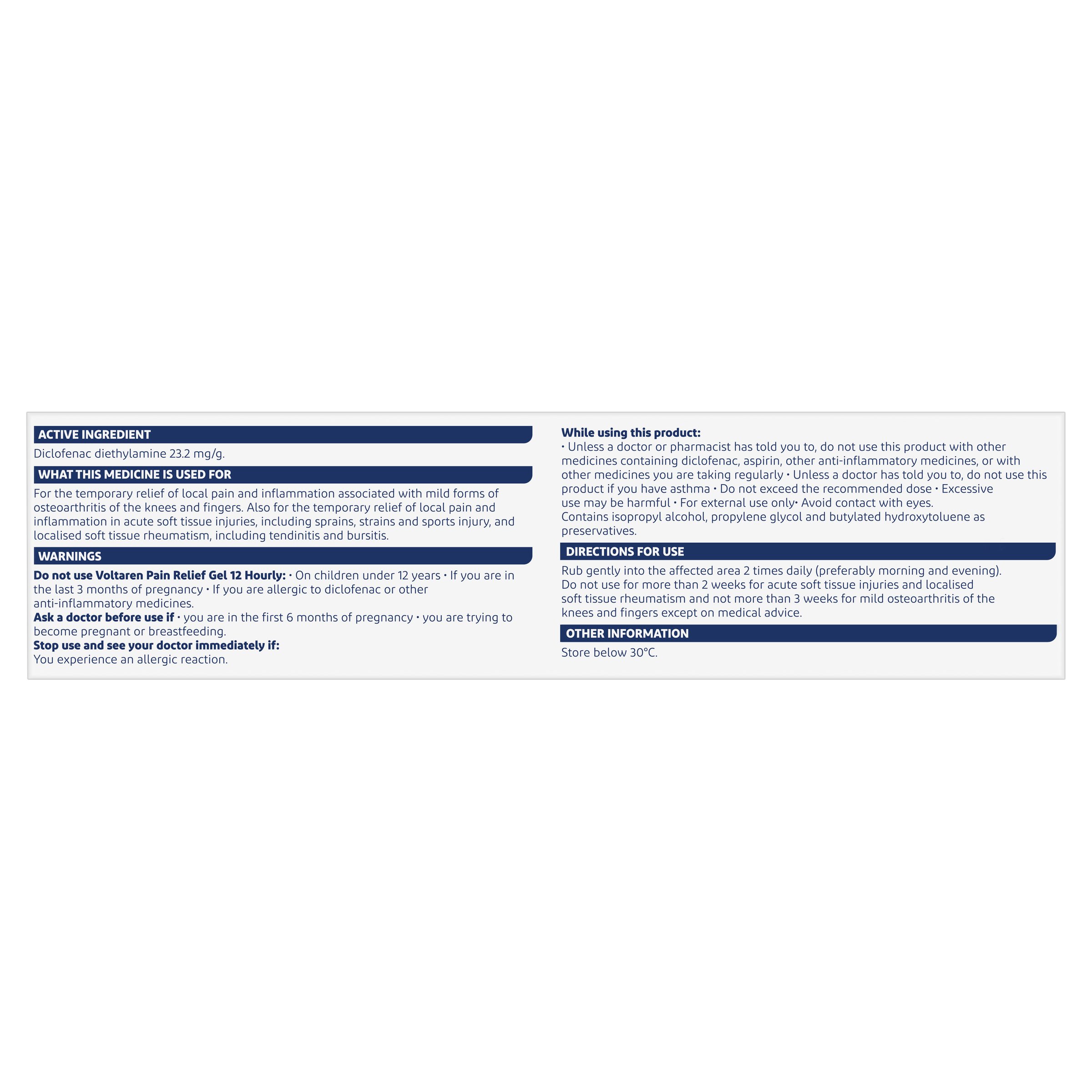 Voltaren Osteo Gel 12 Hourly 150g - Image 2